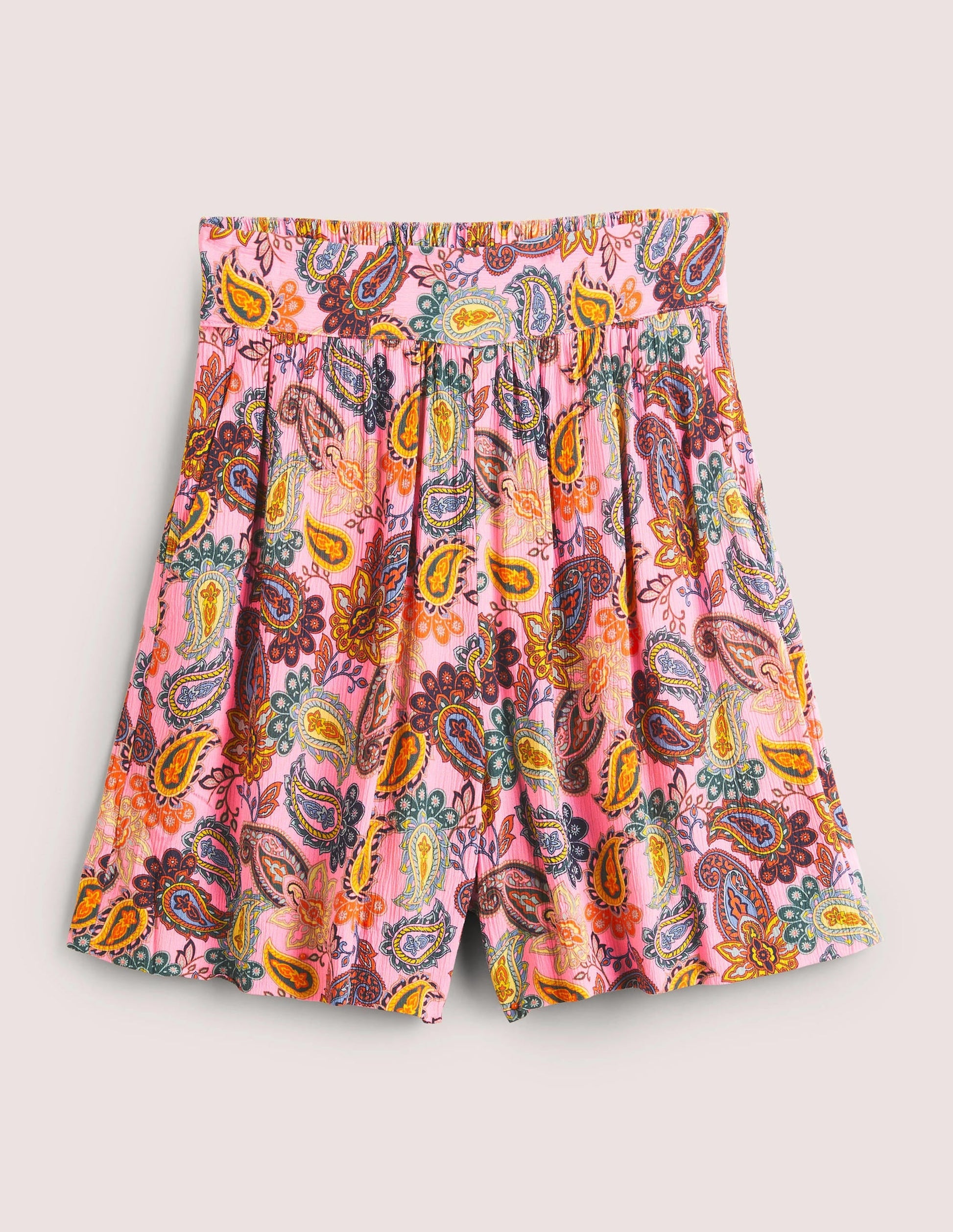 Grace Crinkle Shorts-Cherry Blossom, Paisley Charm-5