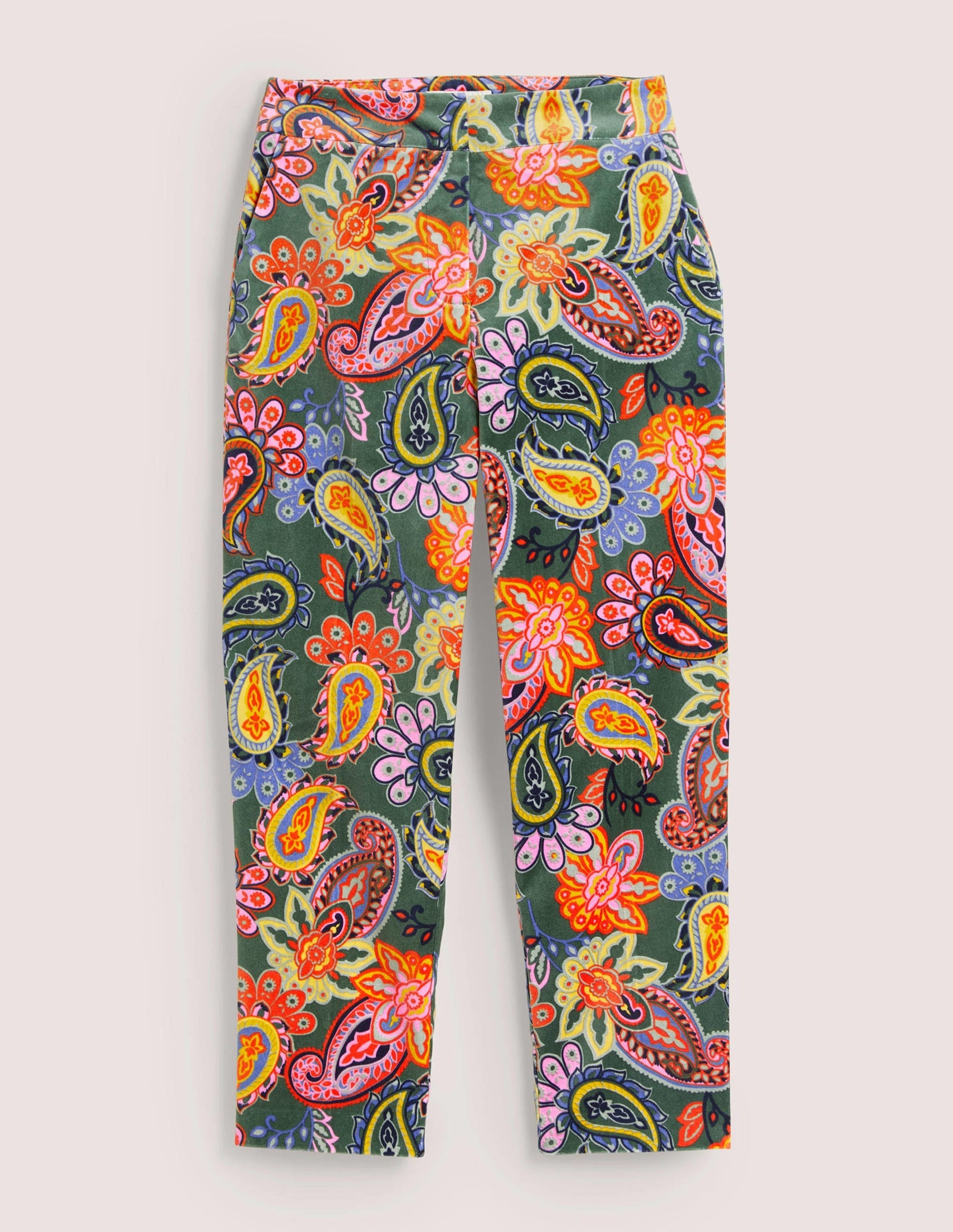 Classic Tapered Trousers-Trekking Green, Paisley Charm-6