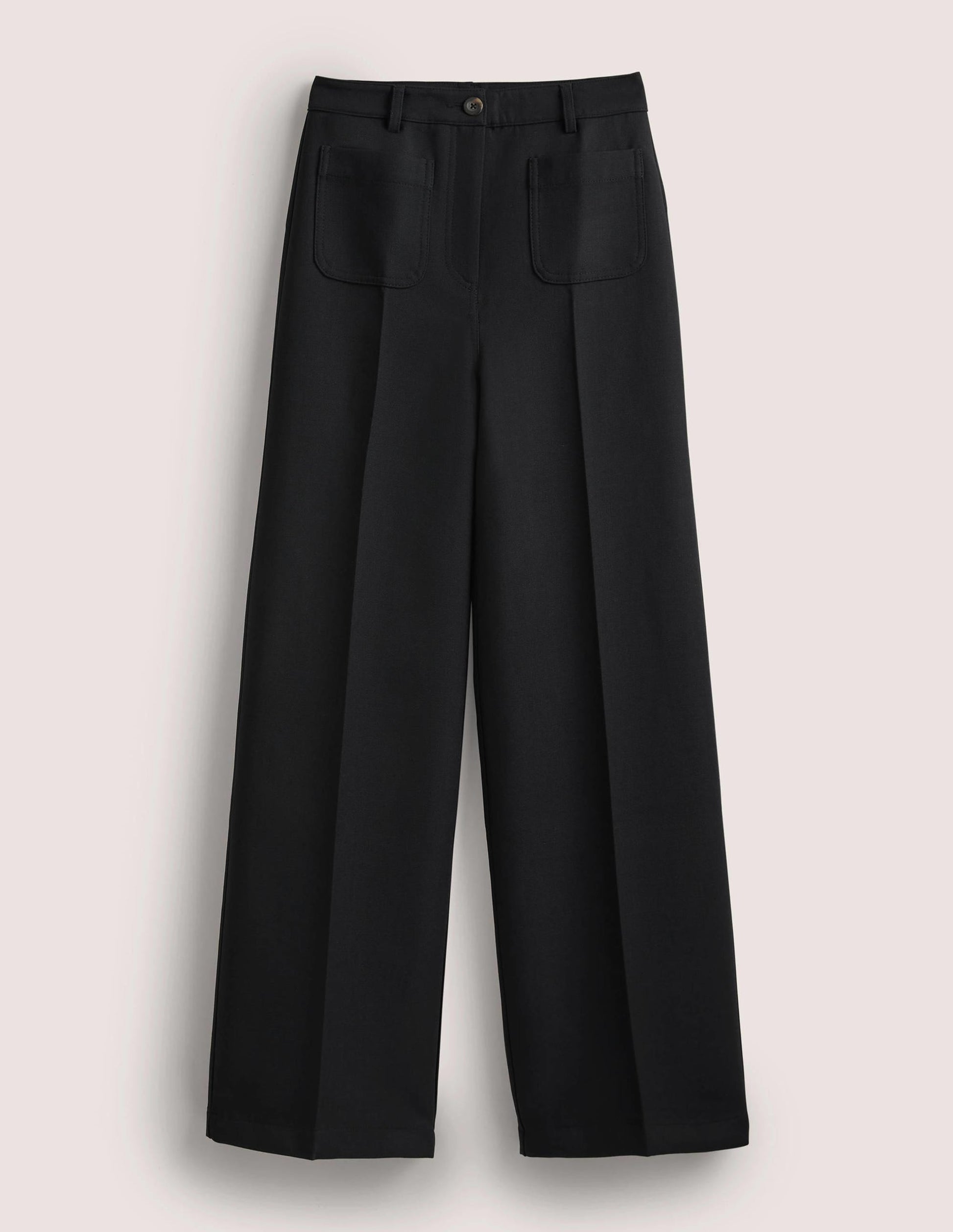 High Rise Wide Leg Trousers-Black-6