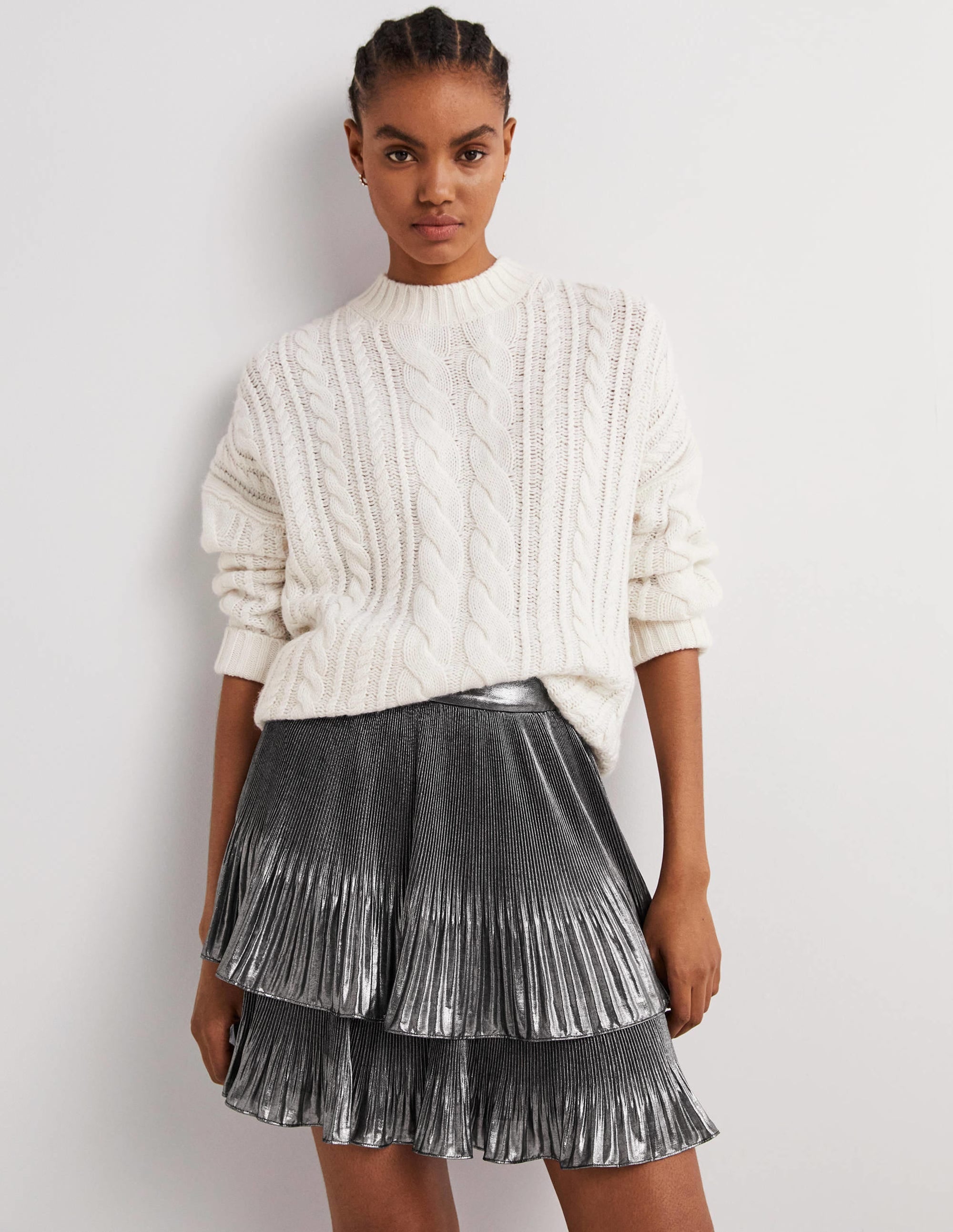 Plisse Mini Skirt-Party Metallic - Image 1