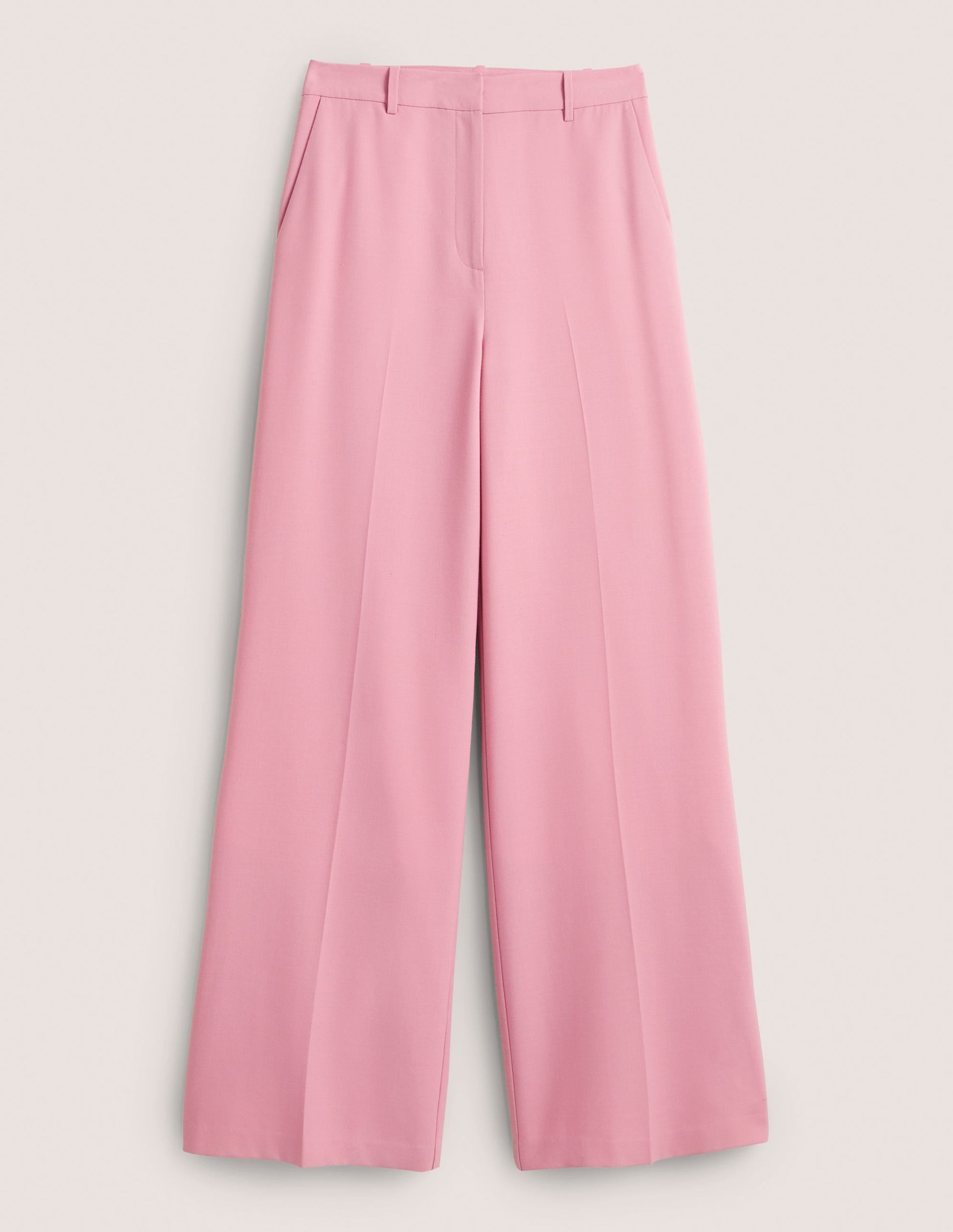Wool Wide Leg Trousers-Cherry Blossom-6