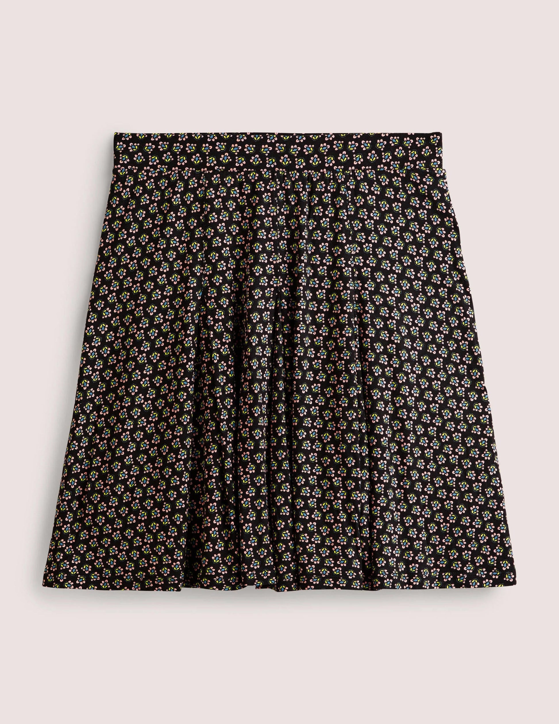 Jersey Mini Skirt-Black, Diamond Bud-5
