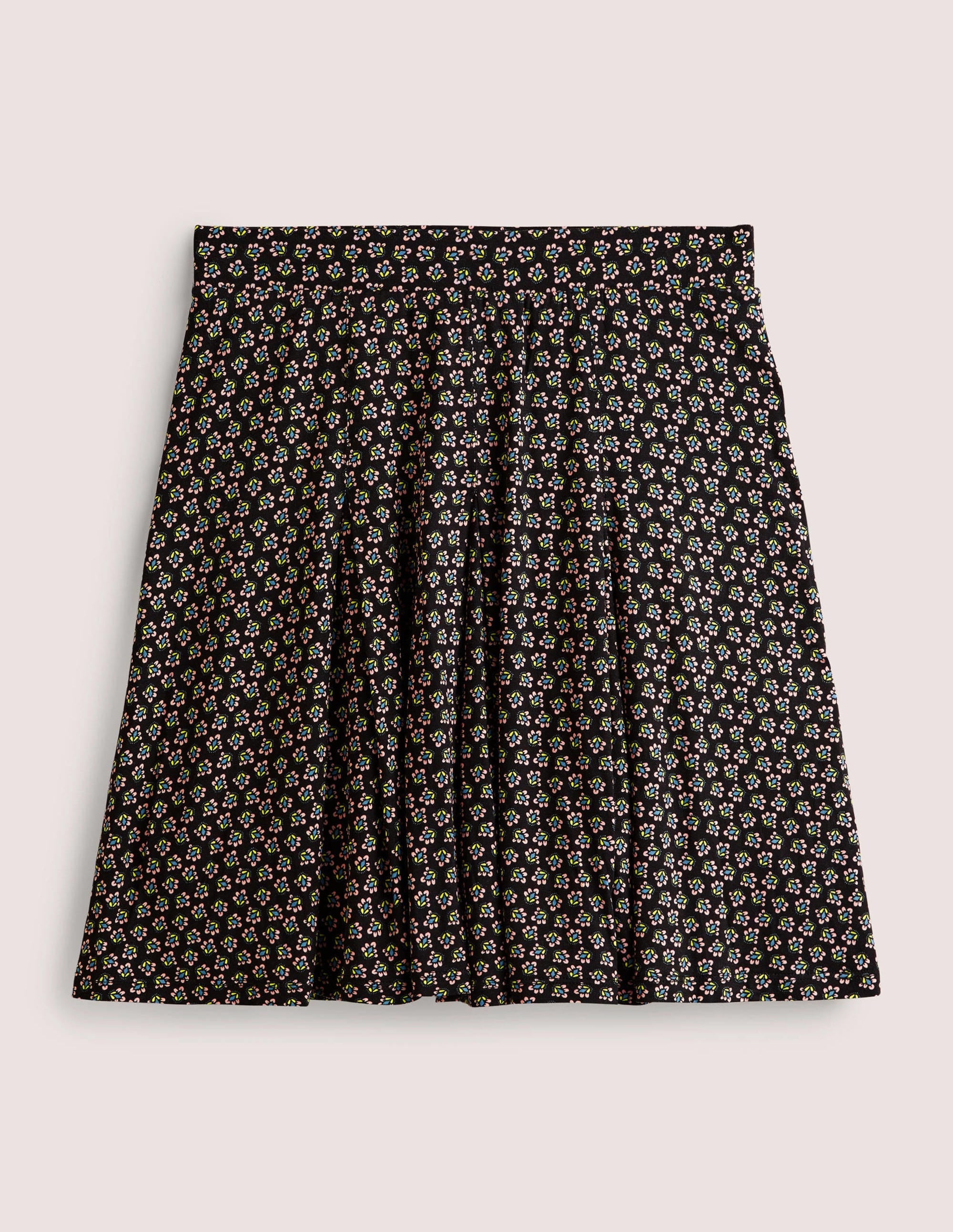 Jersey Mini Skirt-Black, Diamond Bud - Image 5