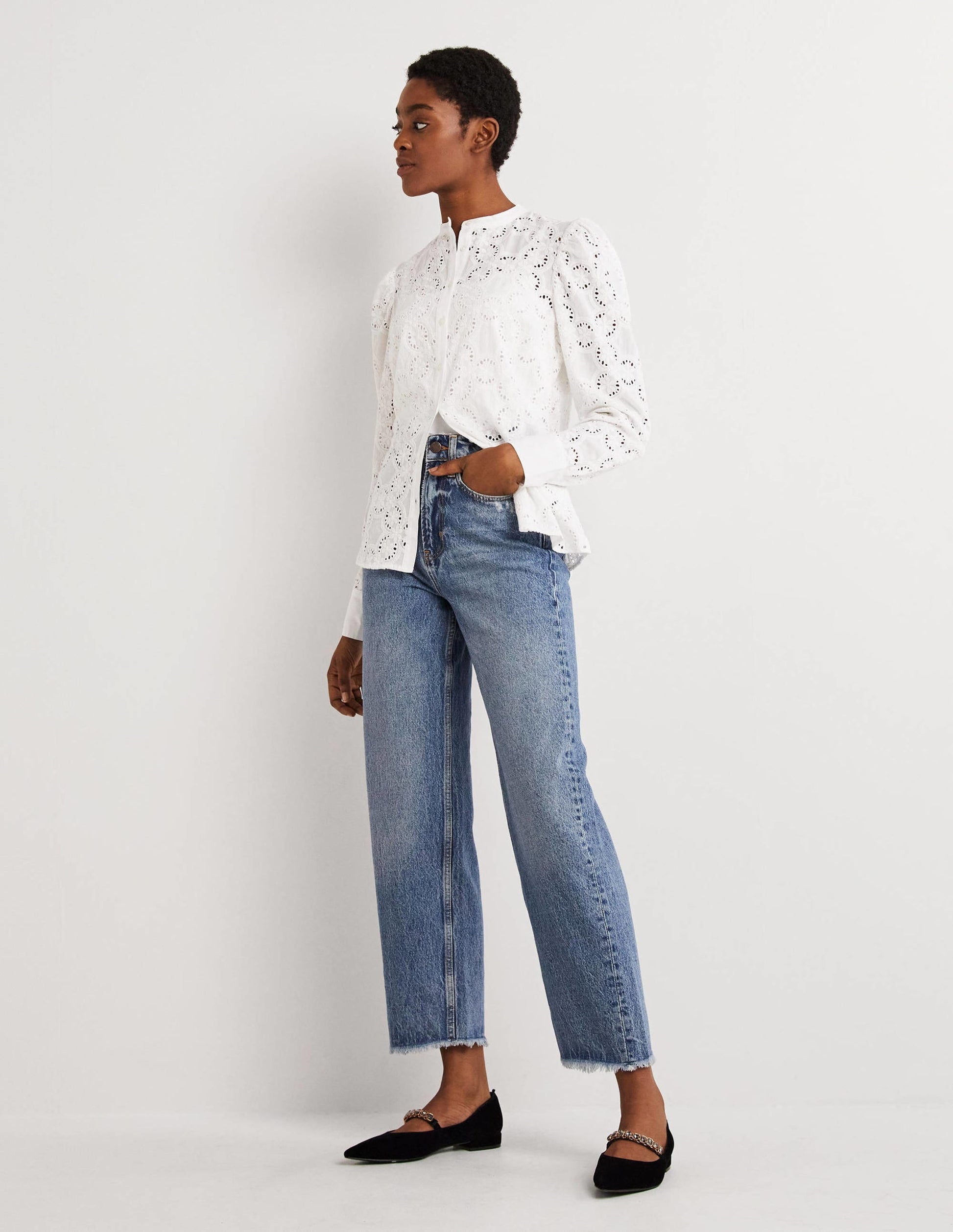 Rigid Straight Jeans-Mid Vintage-1