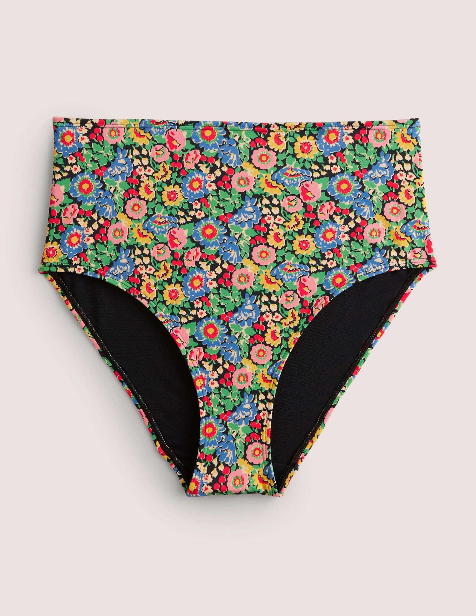 High Waisted Bikini Bottoms-Multi, Flora Illusion - Image 10