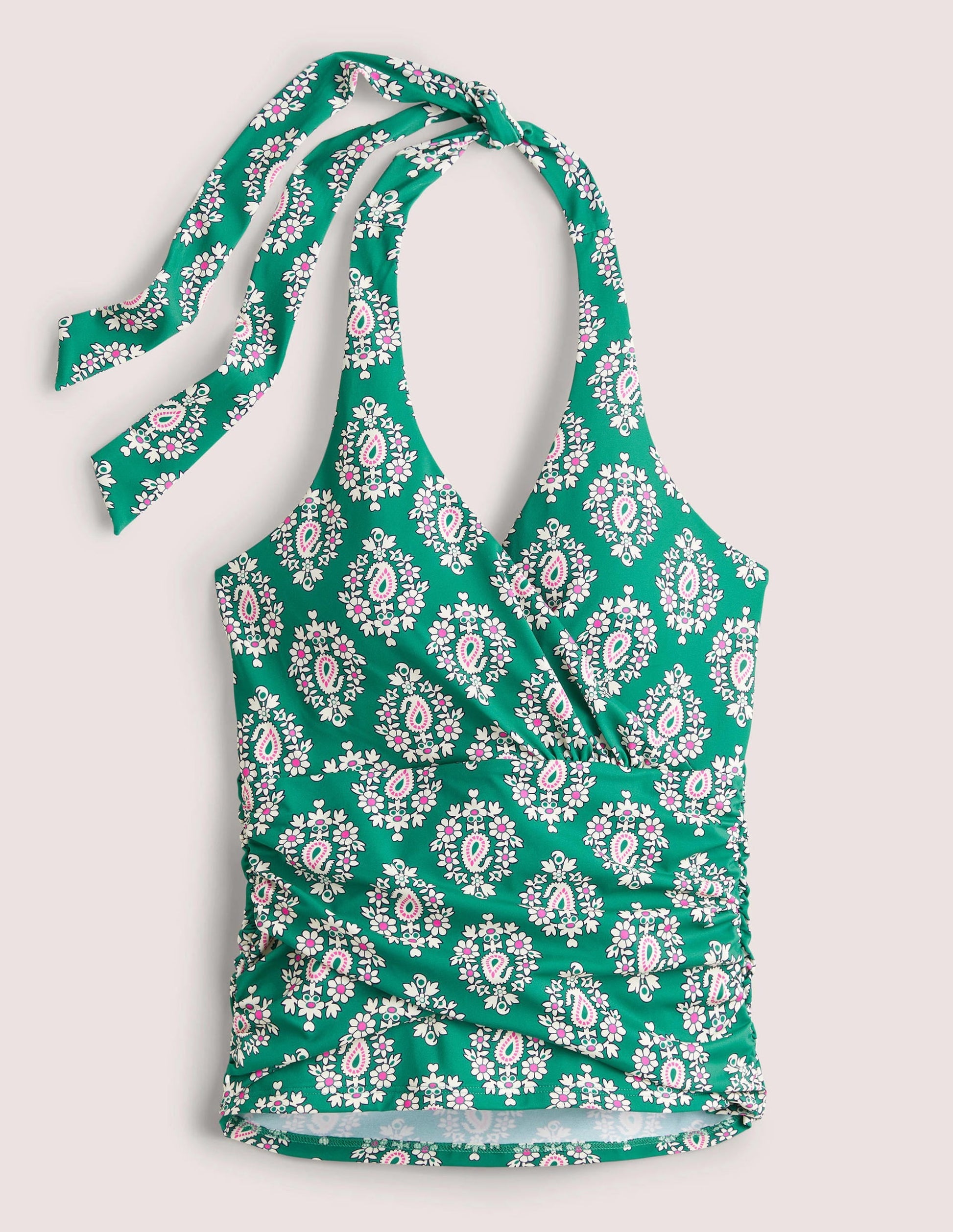 Levanzo Halter Tankini Top-Shady Glade, Opulent Paisley-6