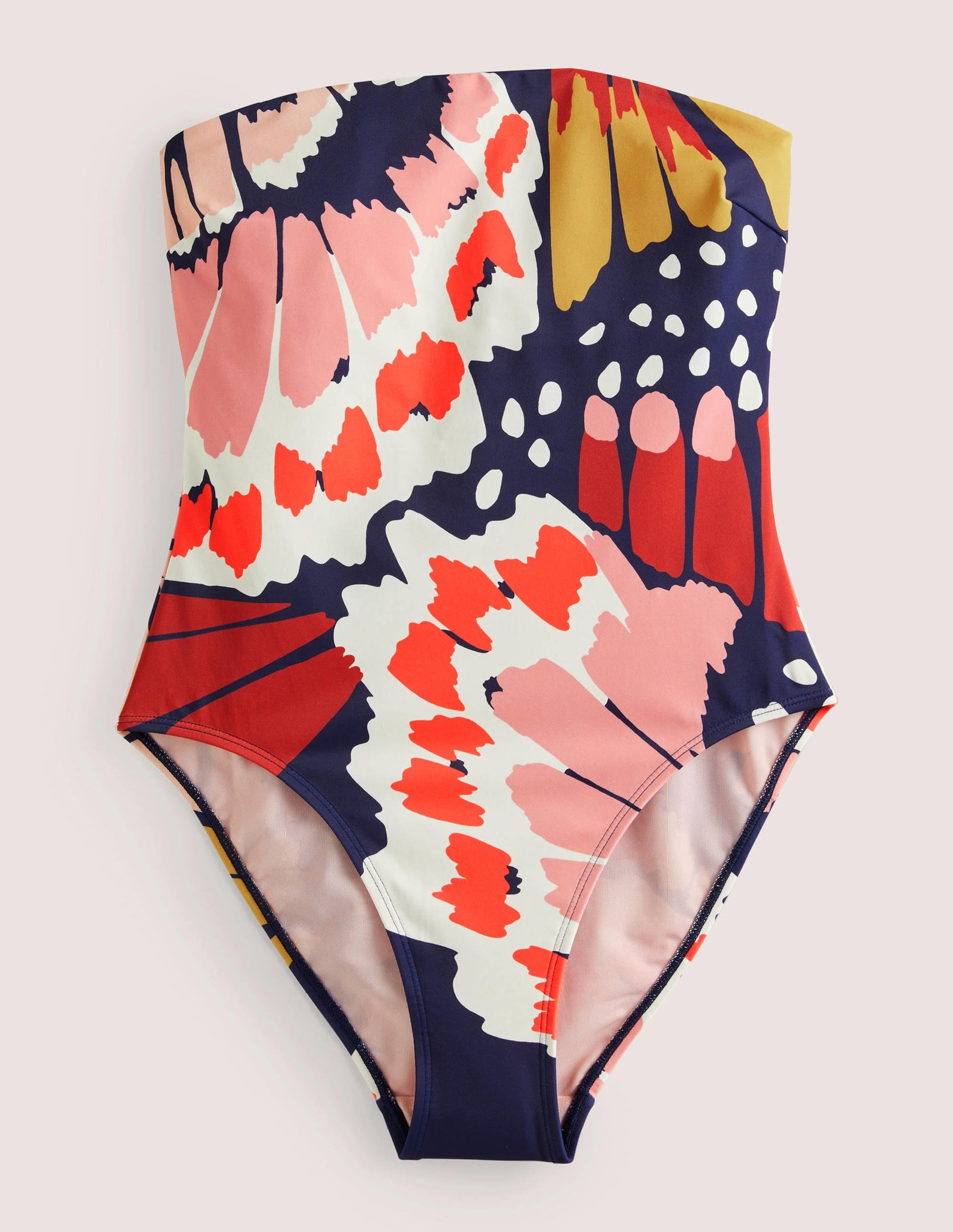 Classic Bandeau Swimsuit-Multi, Petal Stamp-10