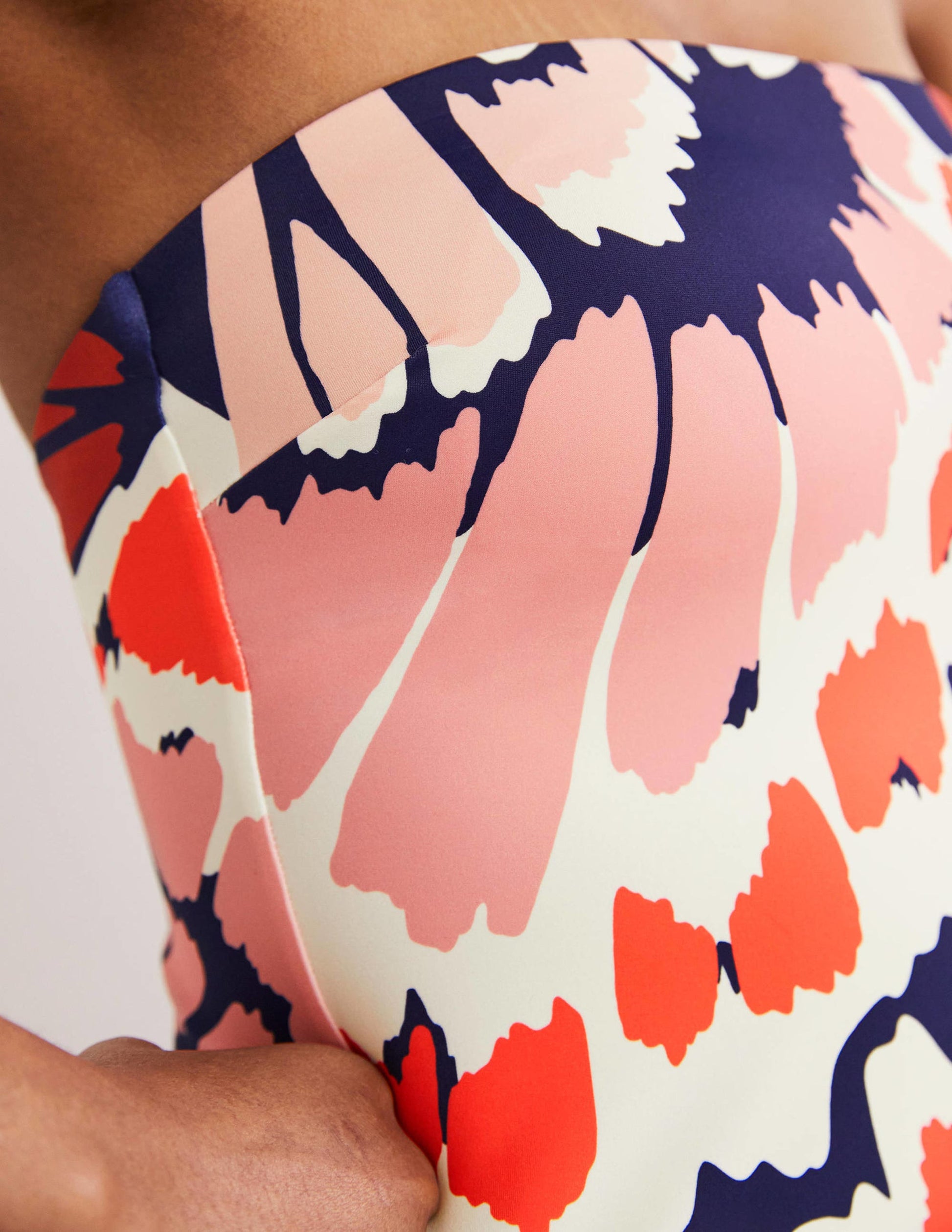 Classic Bandeau Swimsuit-Multi, Petal Stamp-1