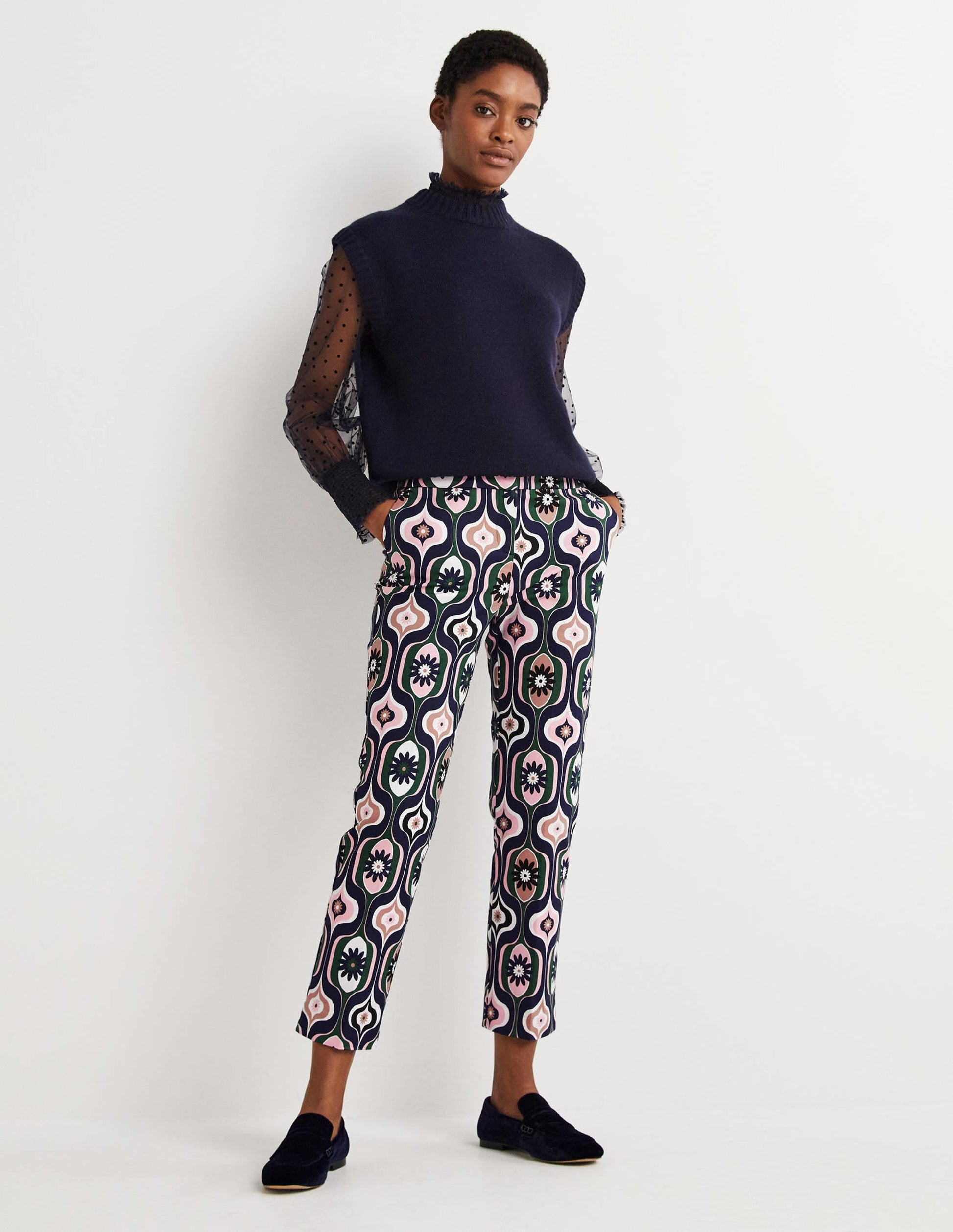 Richmond 7/8 Trouser-Multi, Geo Swirl-1