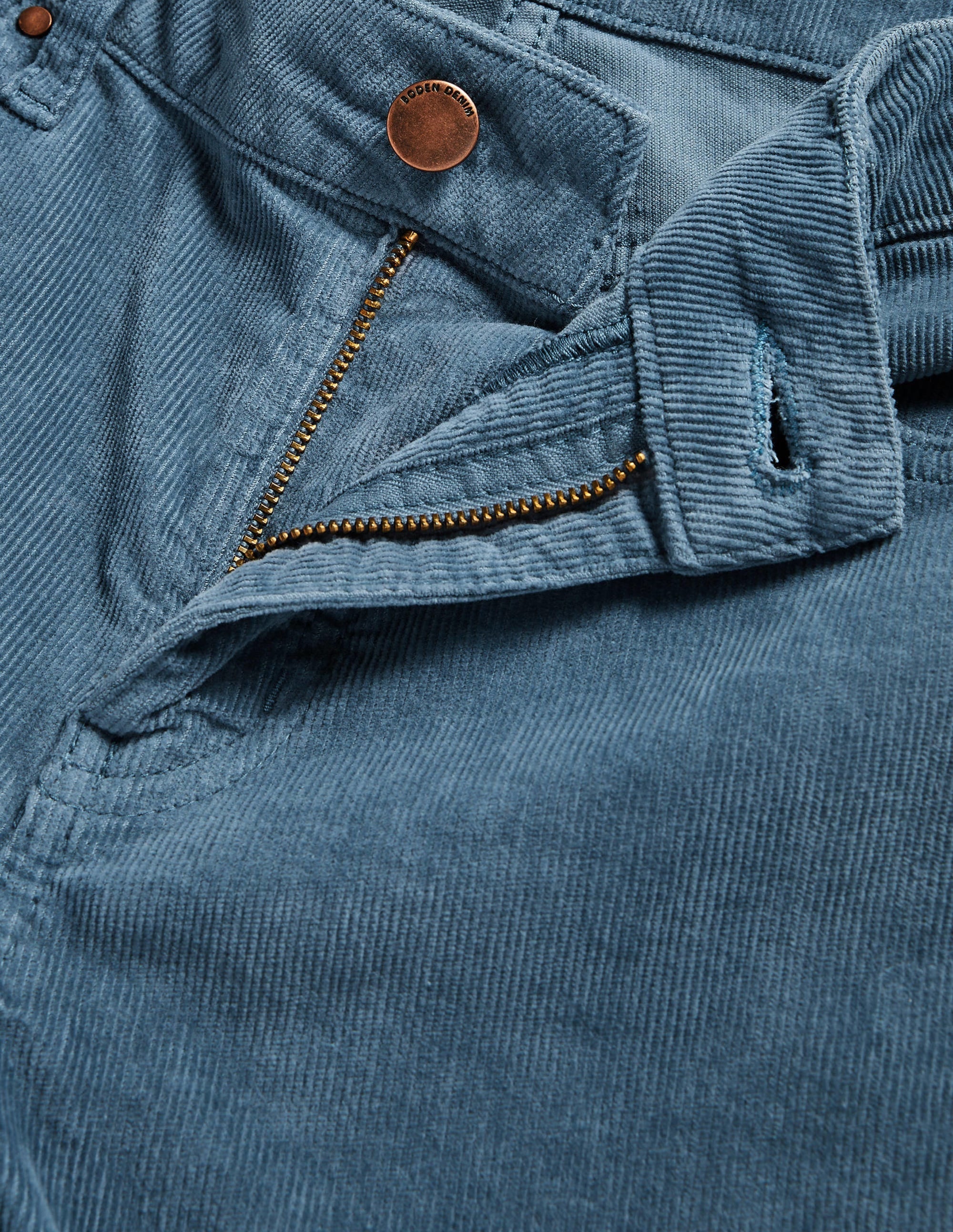 Corduroy Slim Straight Jeans-Corporal Blue - Image 7