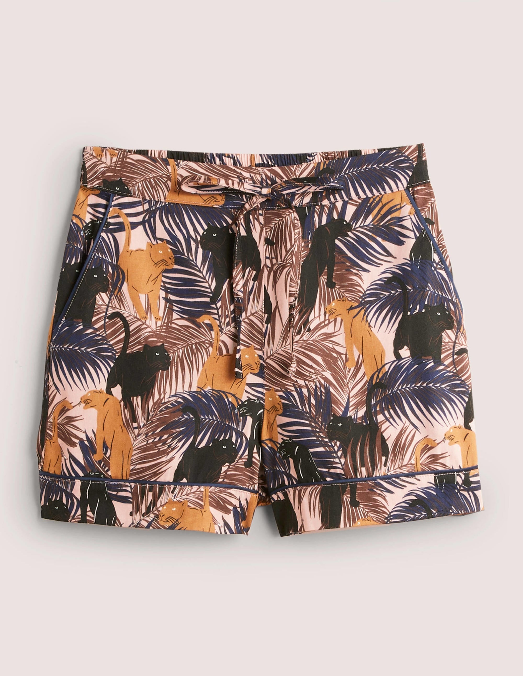 Easy Cotton Sleep Short-Milkshake, Tropic Panther - Image 5