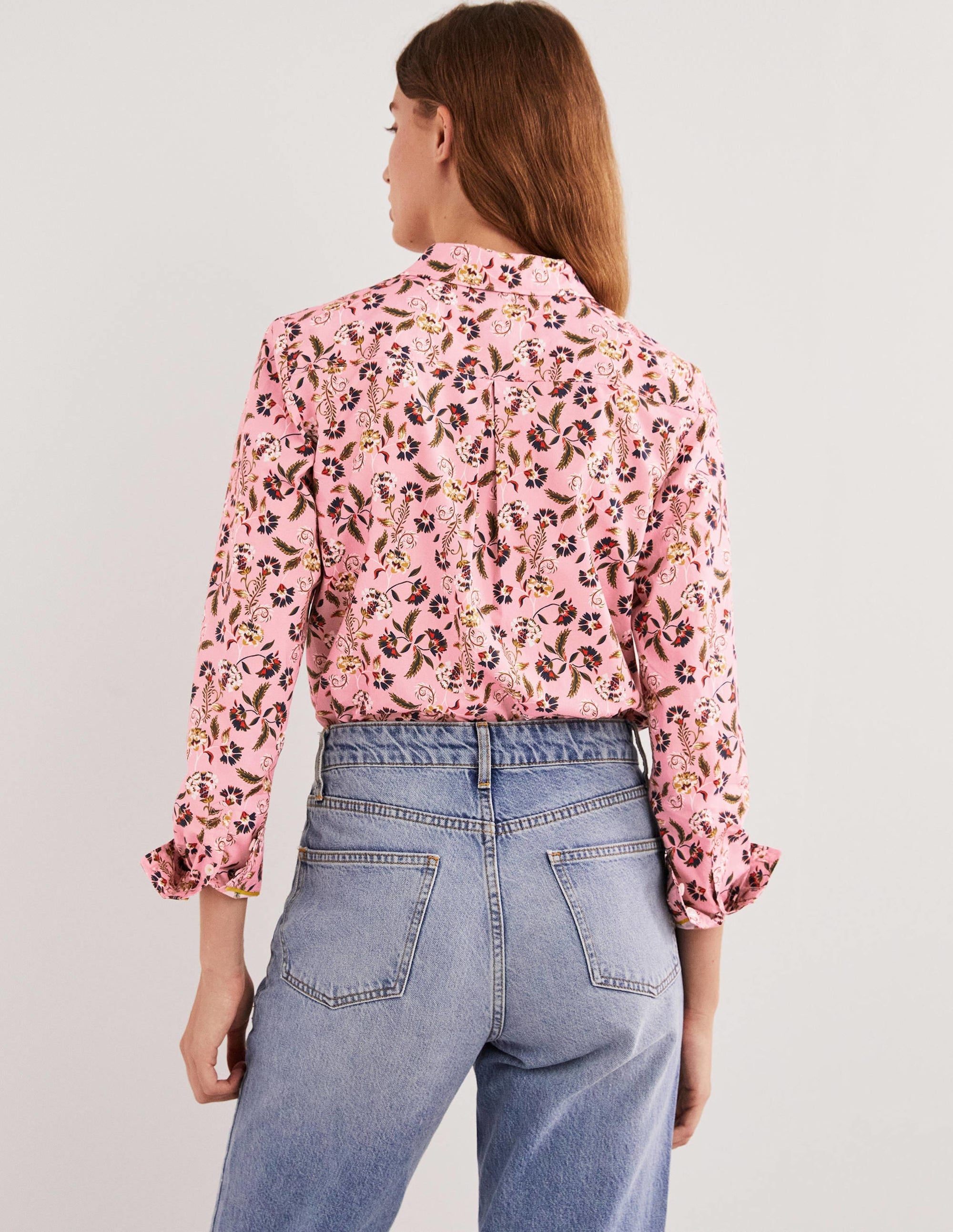 Classic Cotton Shirt-Almond Pink, Blossom Pome - Image 3