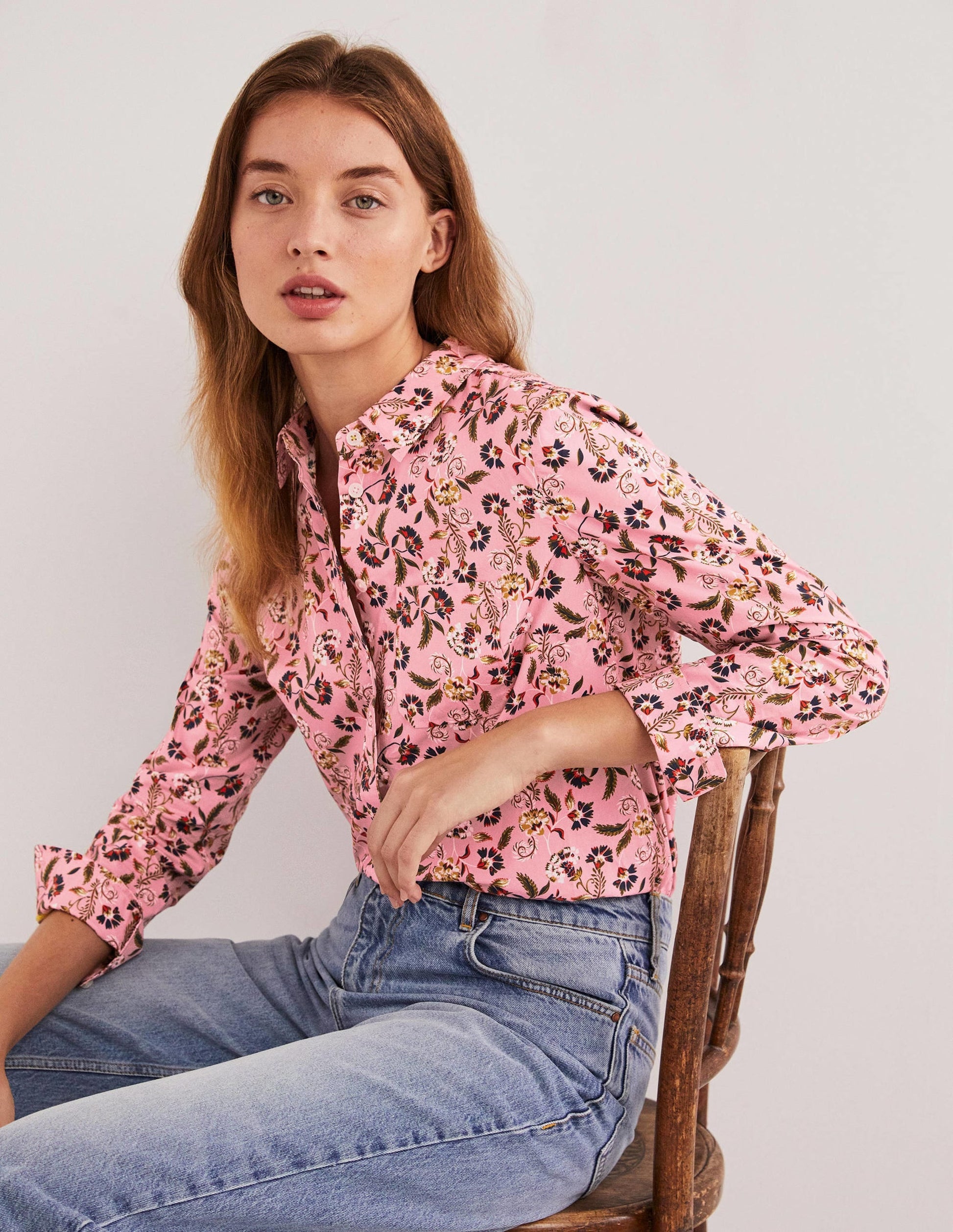 Classic Cotton Shirt-Almond Pink, Blossom Pome-4