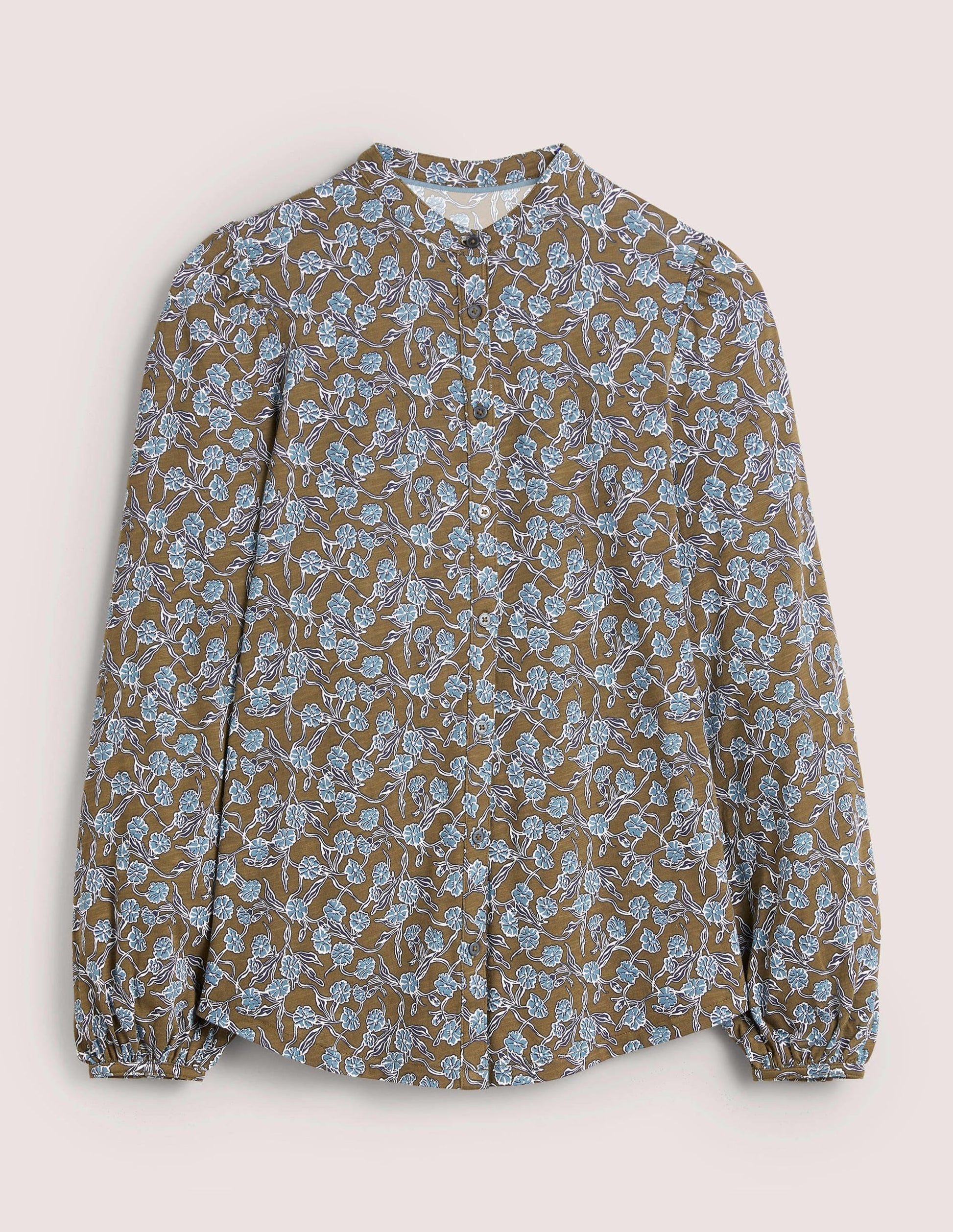 Deep Sleeve Jersey Shirt-Basil, Petal Vine-6