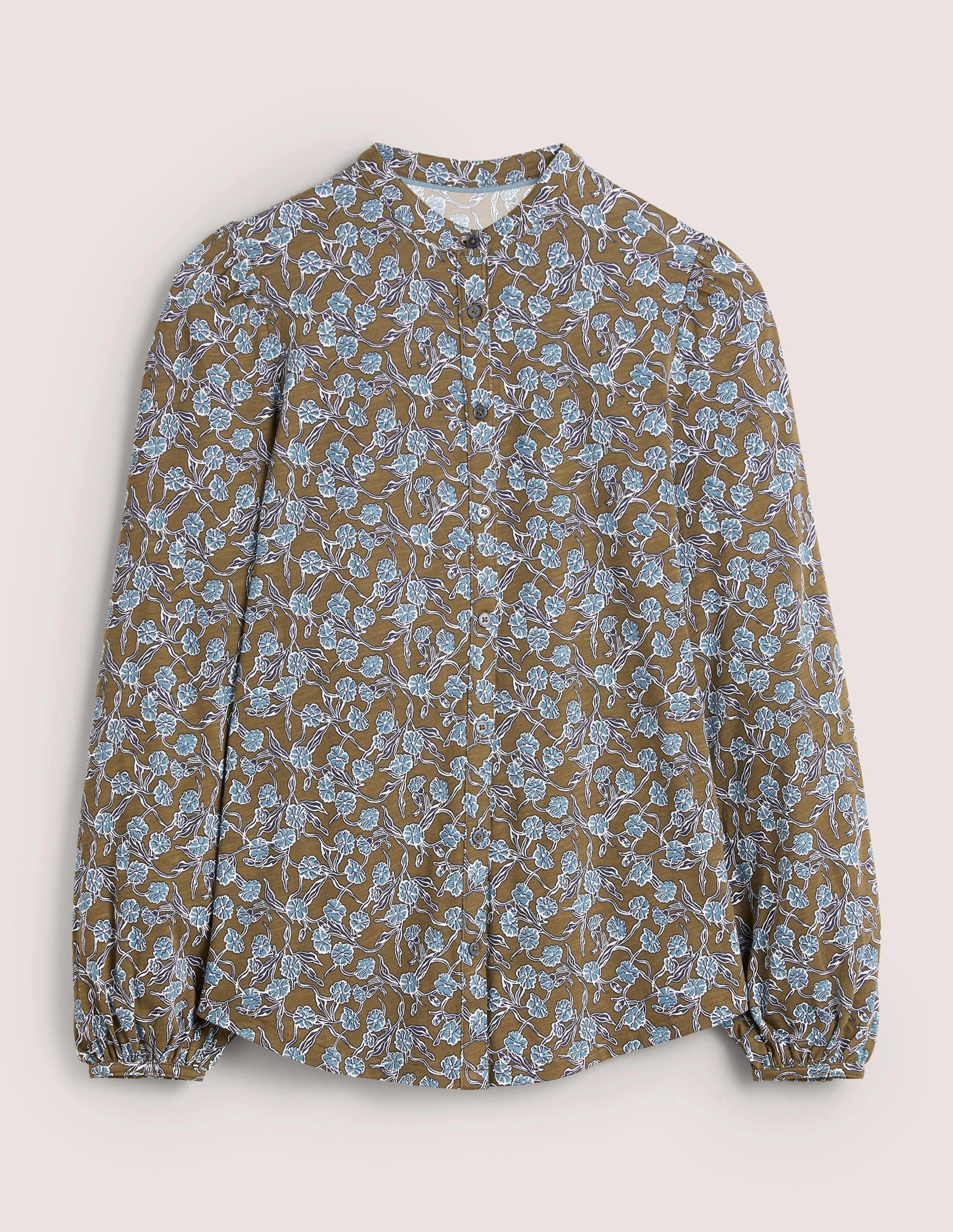 Deep Sleeve Jersey Shirt-Basil, Petal Vine - Image 6