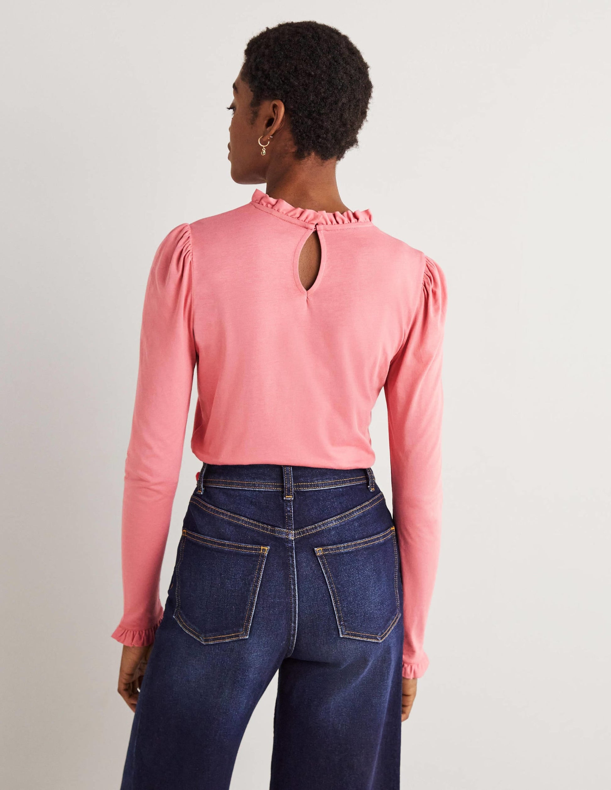 Supersoft Frill Detail Top-Wild Rose-3
