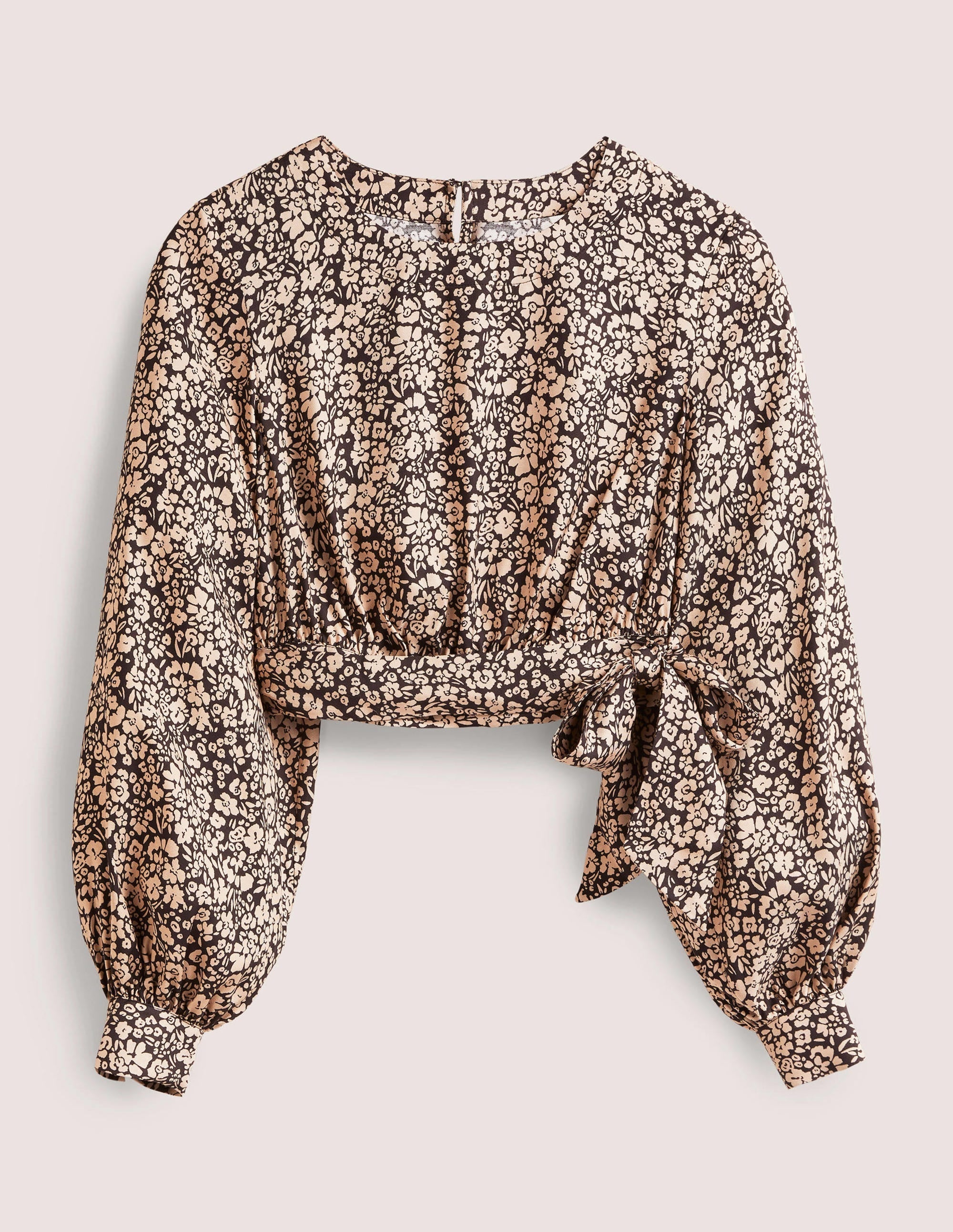 Long Sleeve Crop Top-Rope, Petal Bloom - Image 6