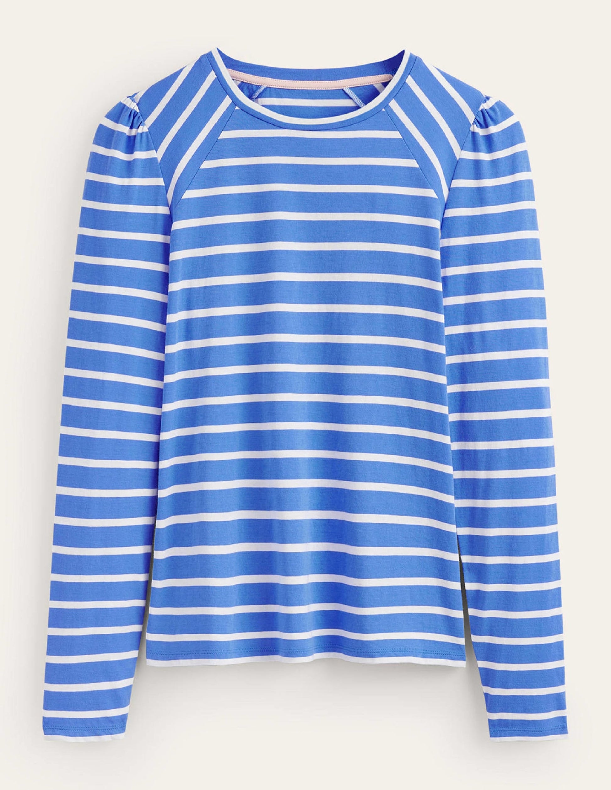 Arabella Stripe T-Shirt-Marina, Ivory-5