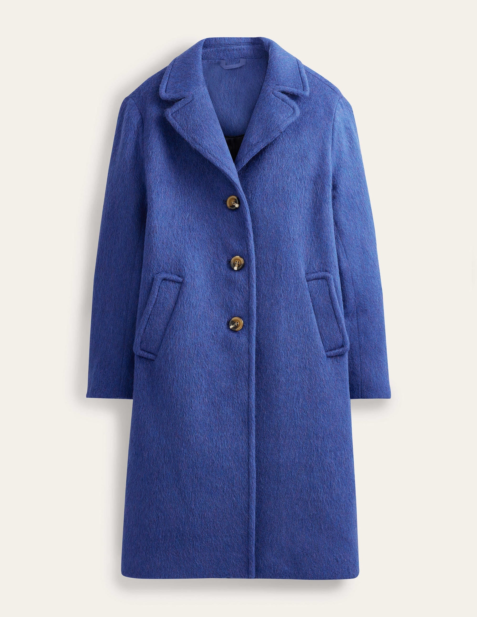 Wool Blend Collared Coat-Sea Blue - Image 6