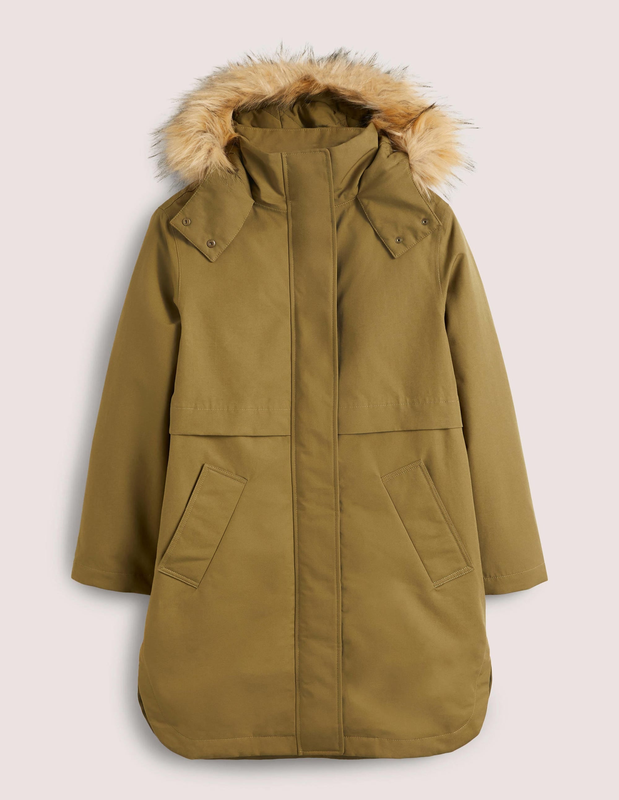 Waterproof Borg Lined Parka-Basil Green - Image 7