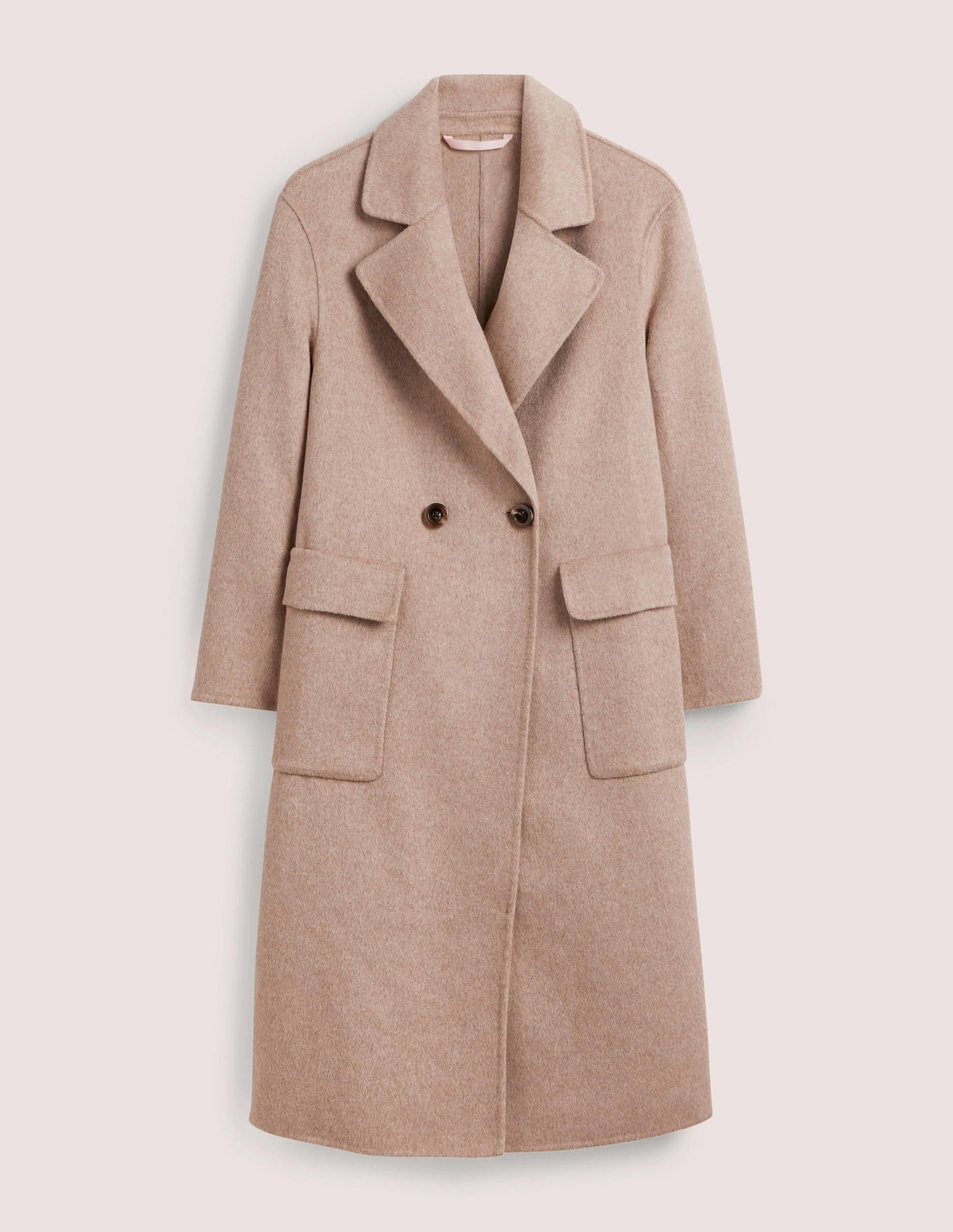 Double Faced Wool Coat-Oatmeal Melange - Image 6