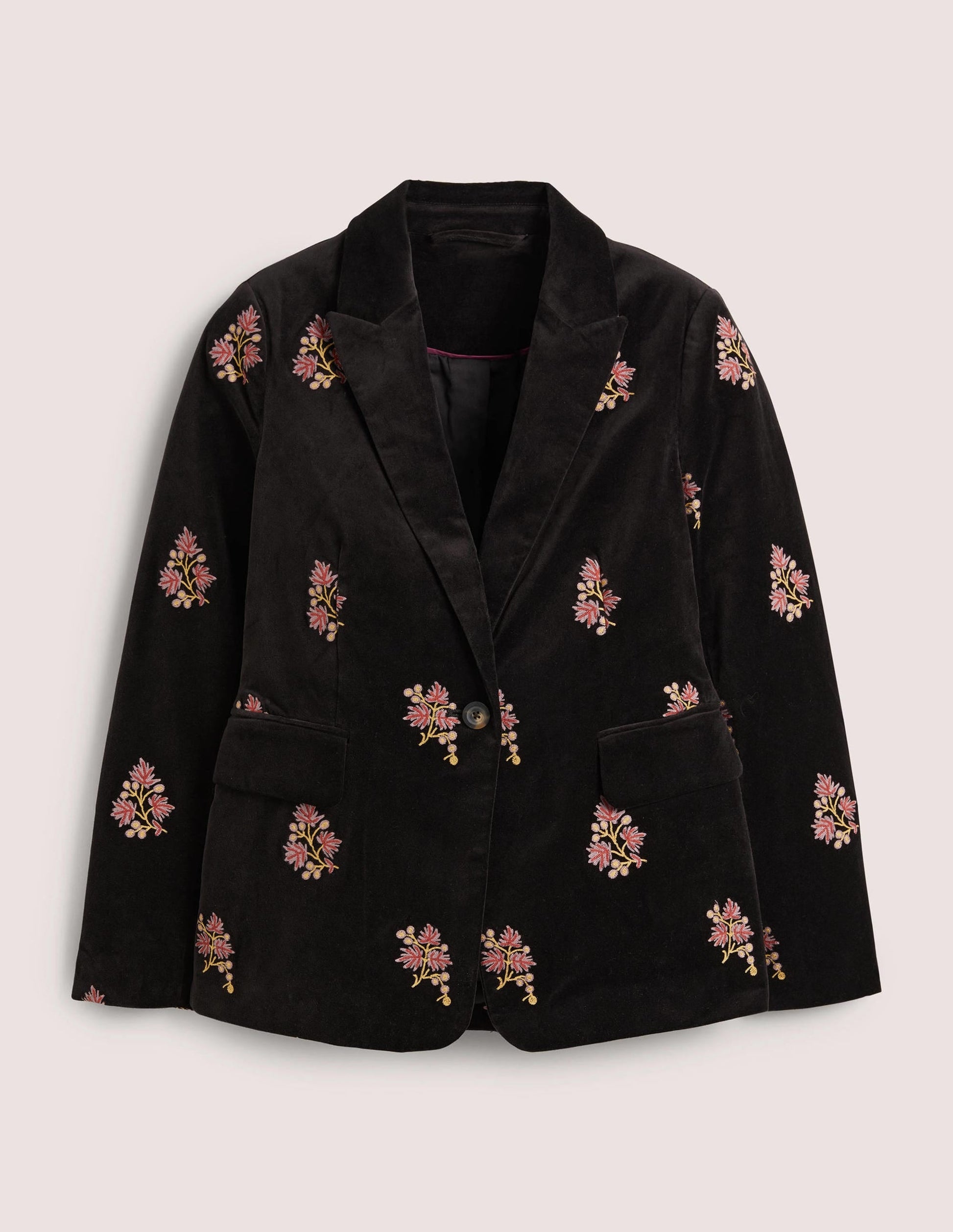 70s Tailored Blazer-Black, Embroidered-9