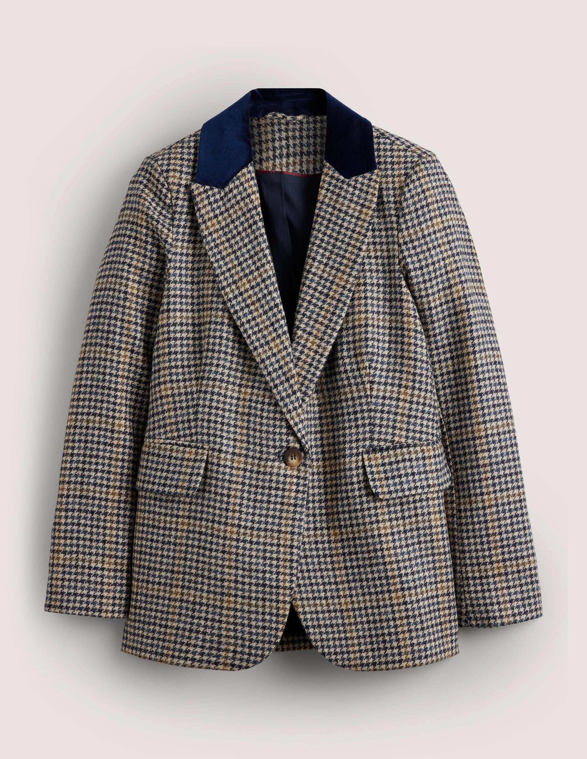 70s Tailored Blazer-Tweed with Velvet - Image 5