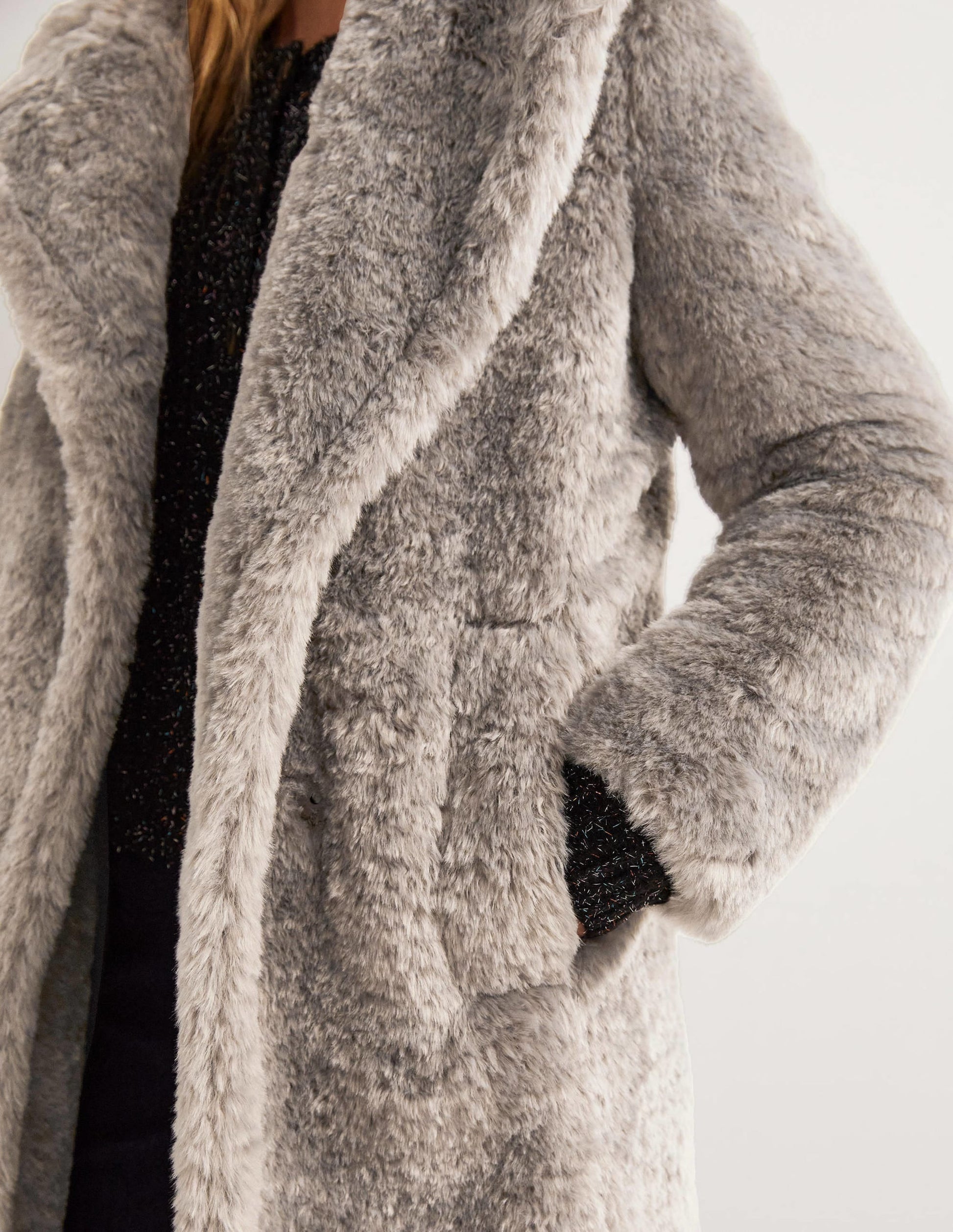 Longline Teddy Coat-Charcoal-2