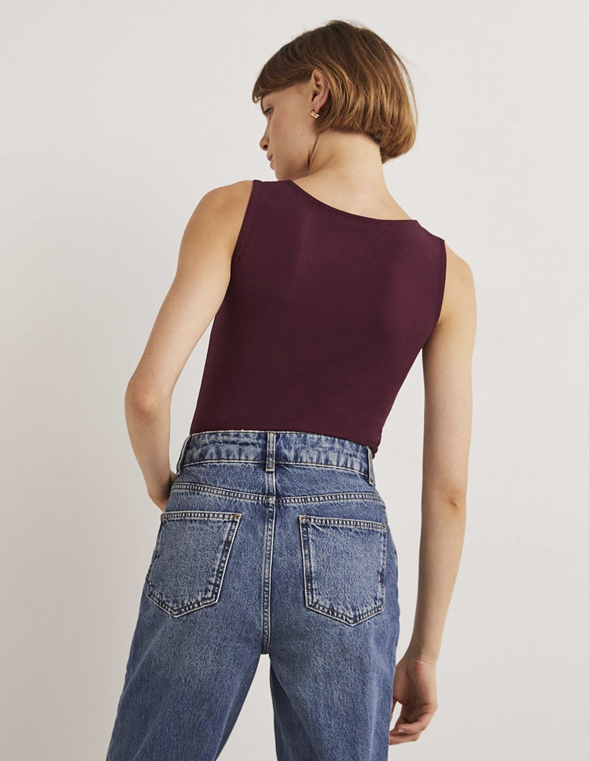 Double Layer Front Vest-Mulled Wine Purple-3