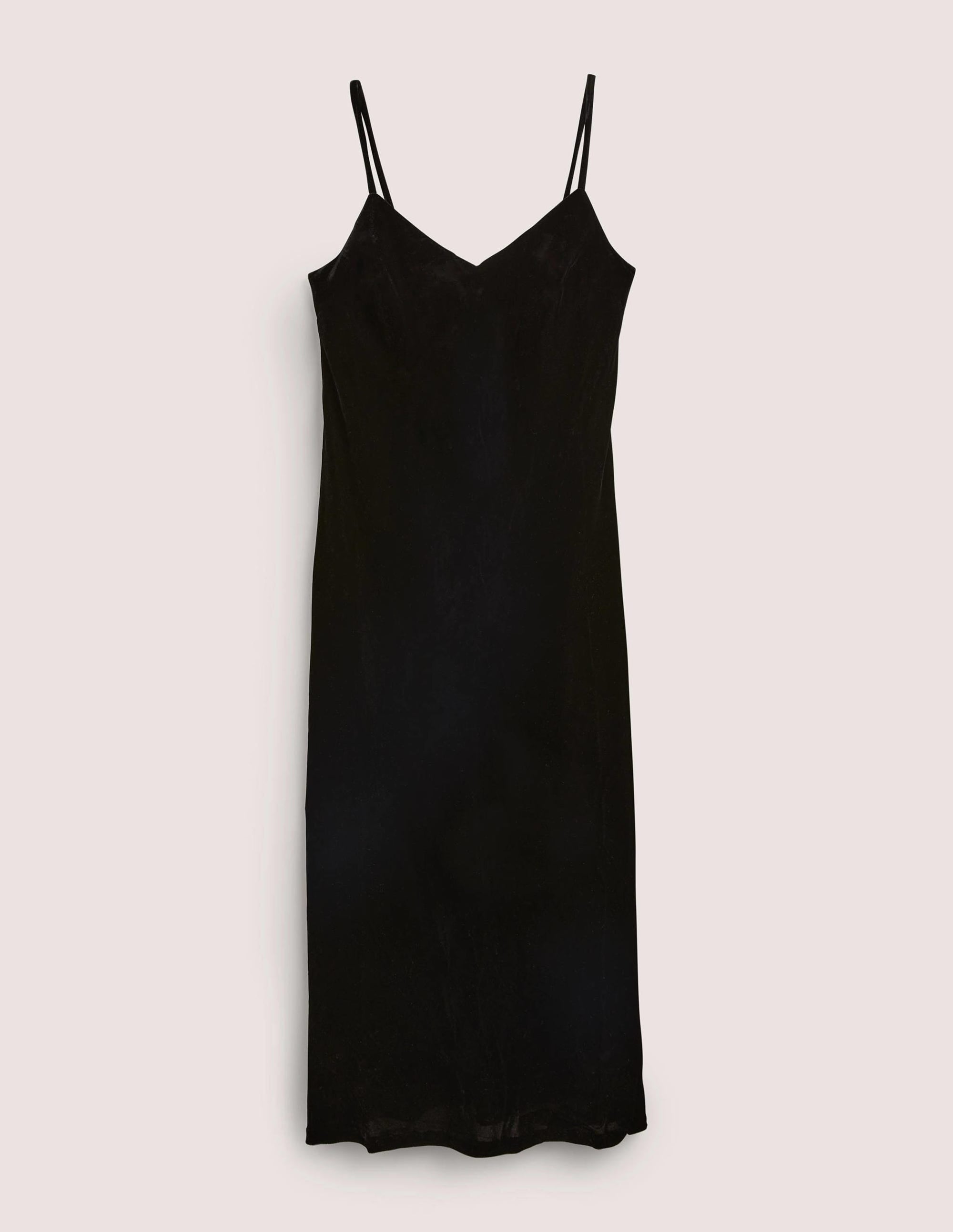 Velvet Slip Dress-Black - Image 7