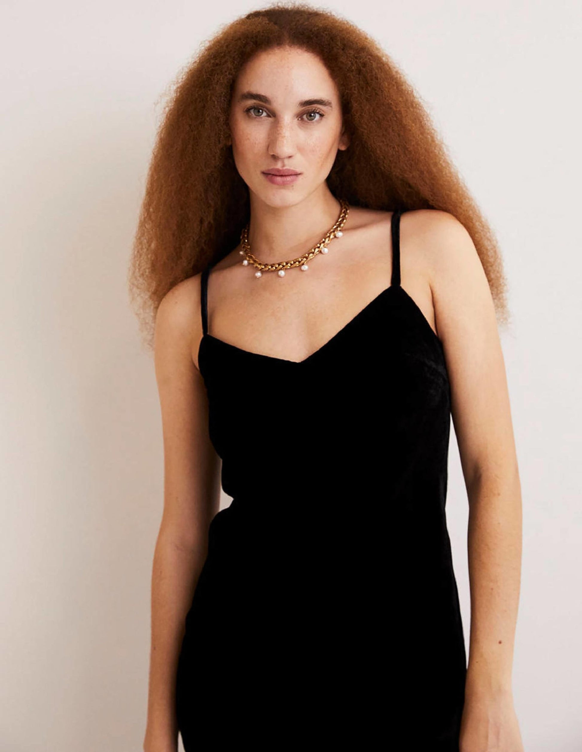 Velvet Slip Dress-Black-6