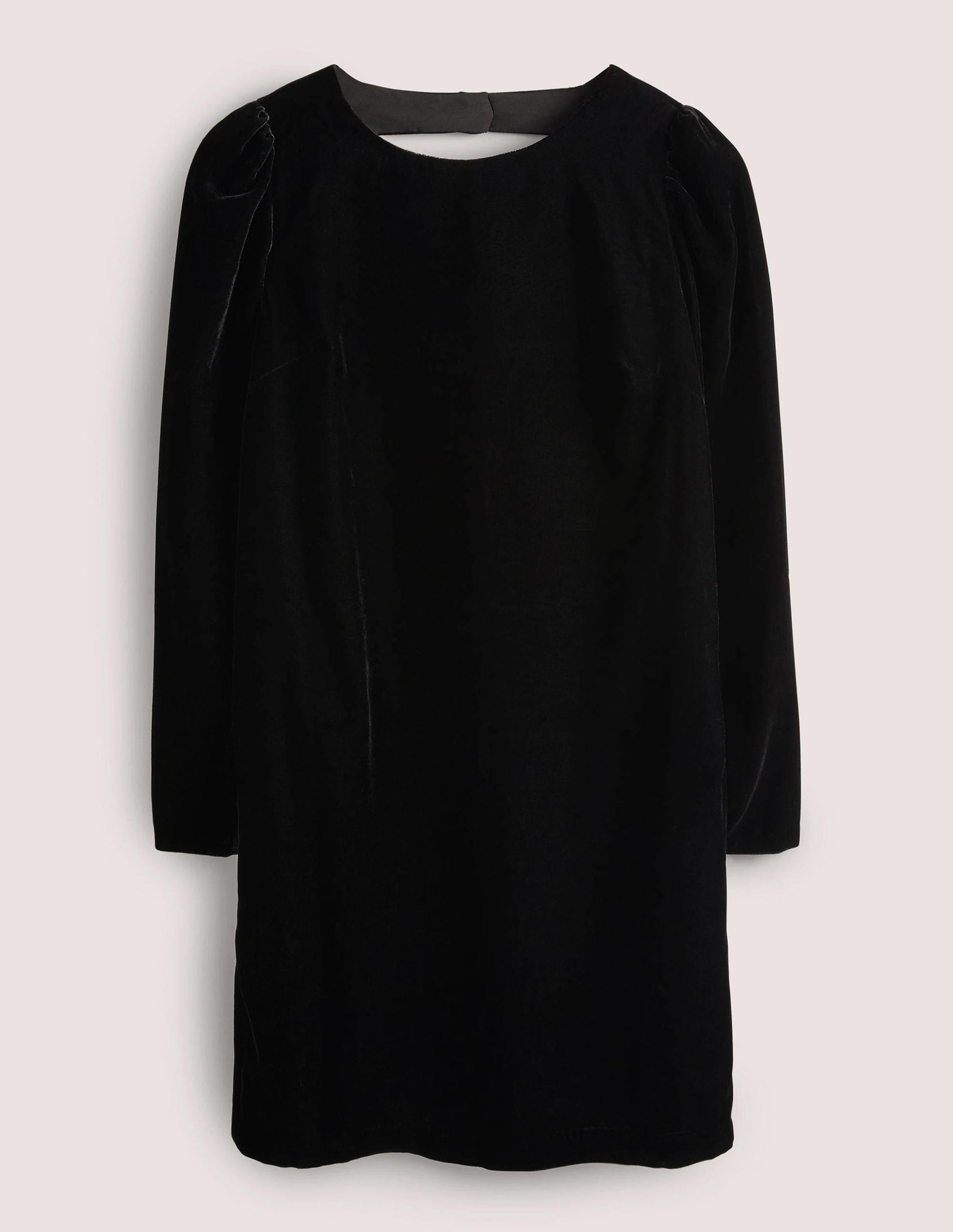 Black Velvet Open Back Mini Dress-Black-7