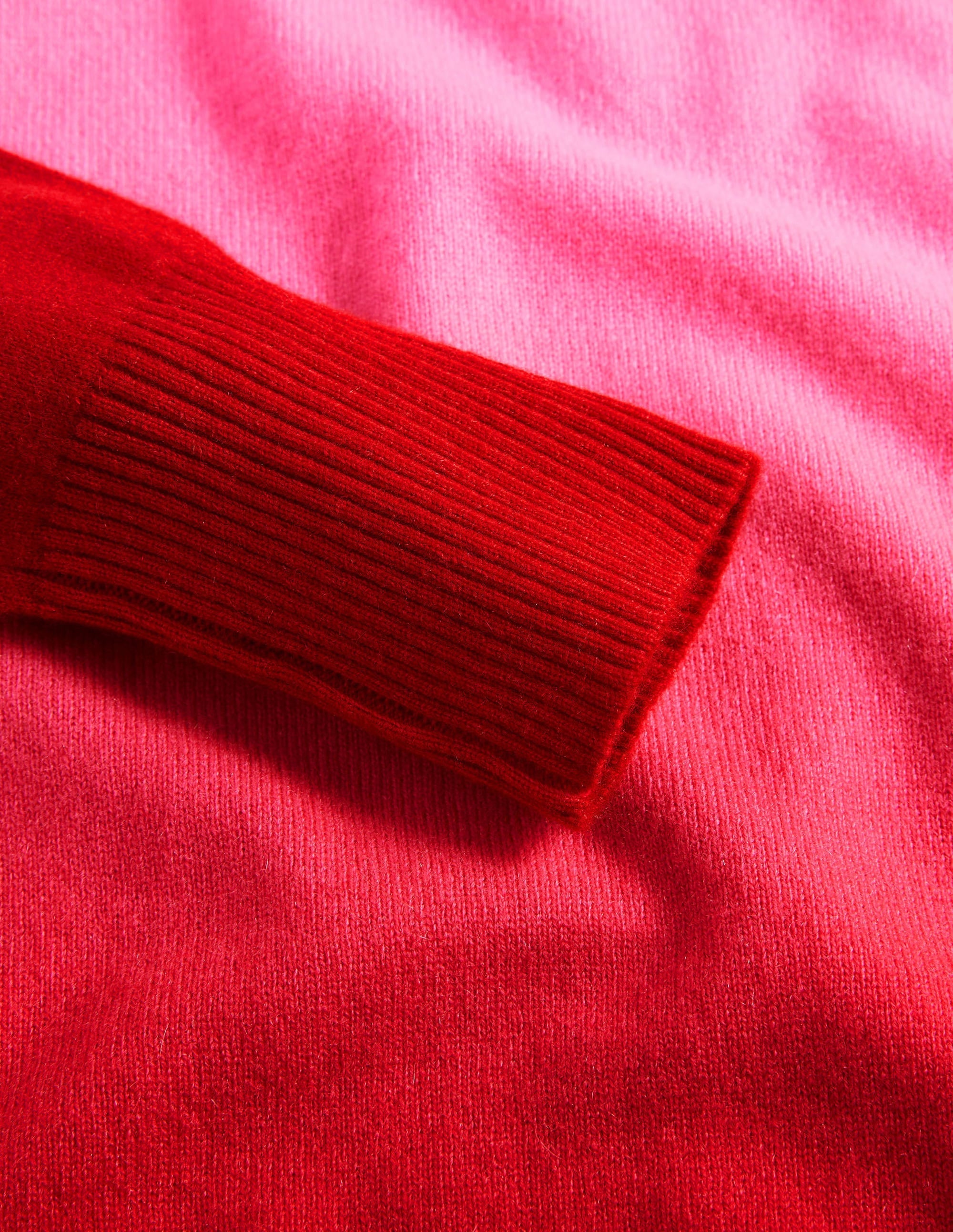 Margot Cashmere Jumper-Pink, Red Ombre - Image 7