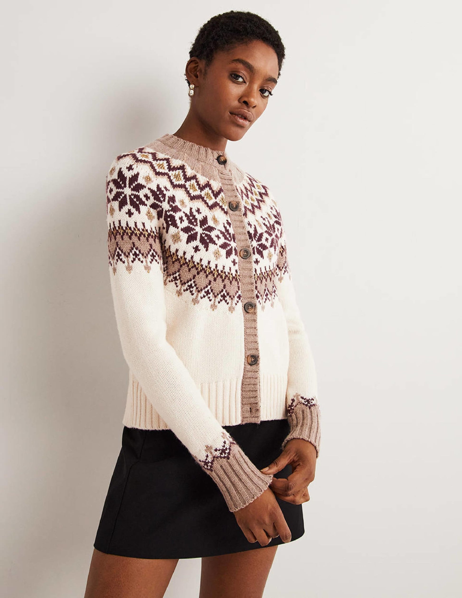 Chunky Fair Isle Cardigan-Warm Ivory Fair Isle-1