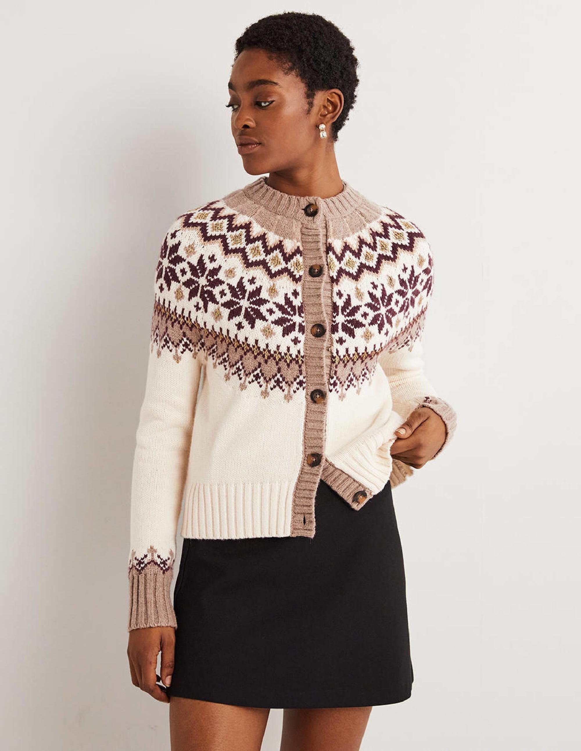 Chunky Fair Isle Cardigan-Warm Ivory Fair Isle - Image 4