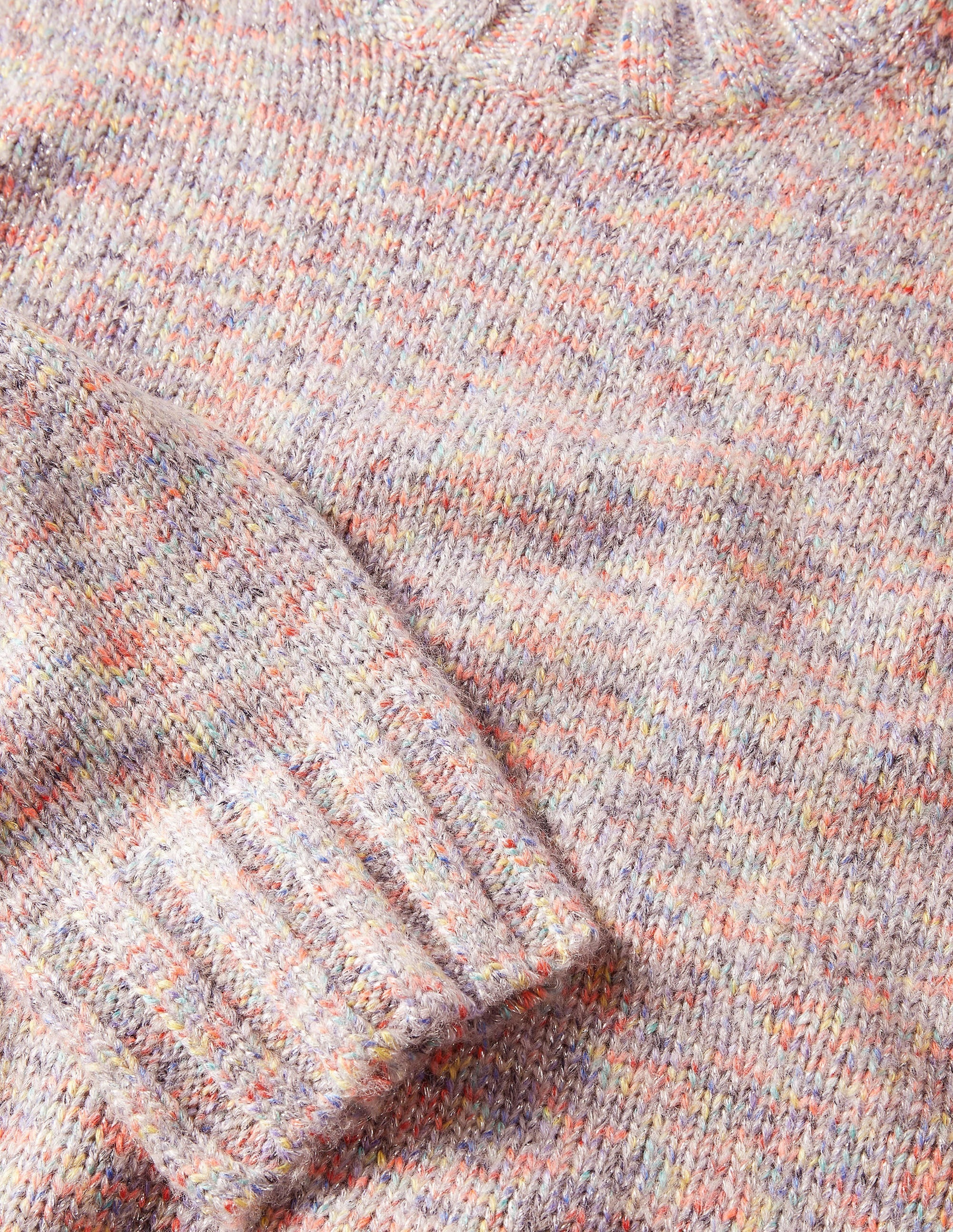 Speckled Fluffy Jumper-Grey Melange - Image 6