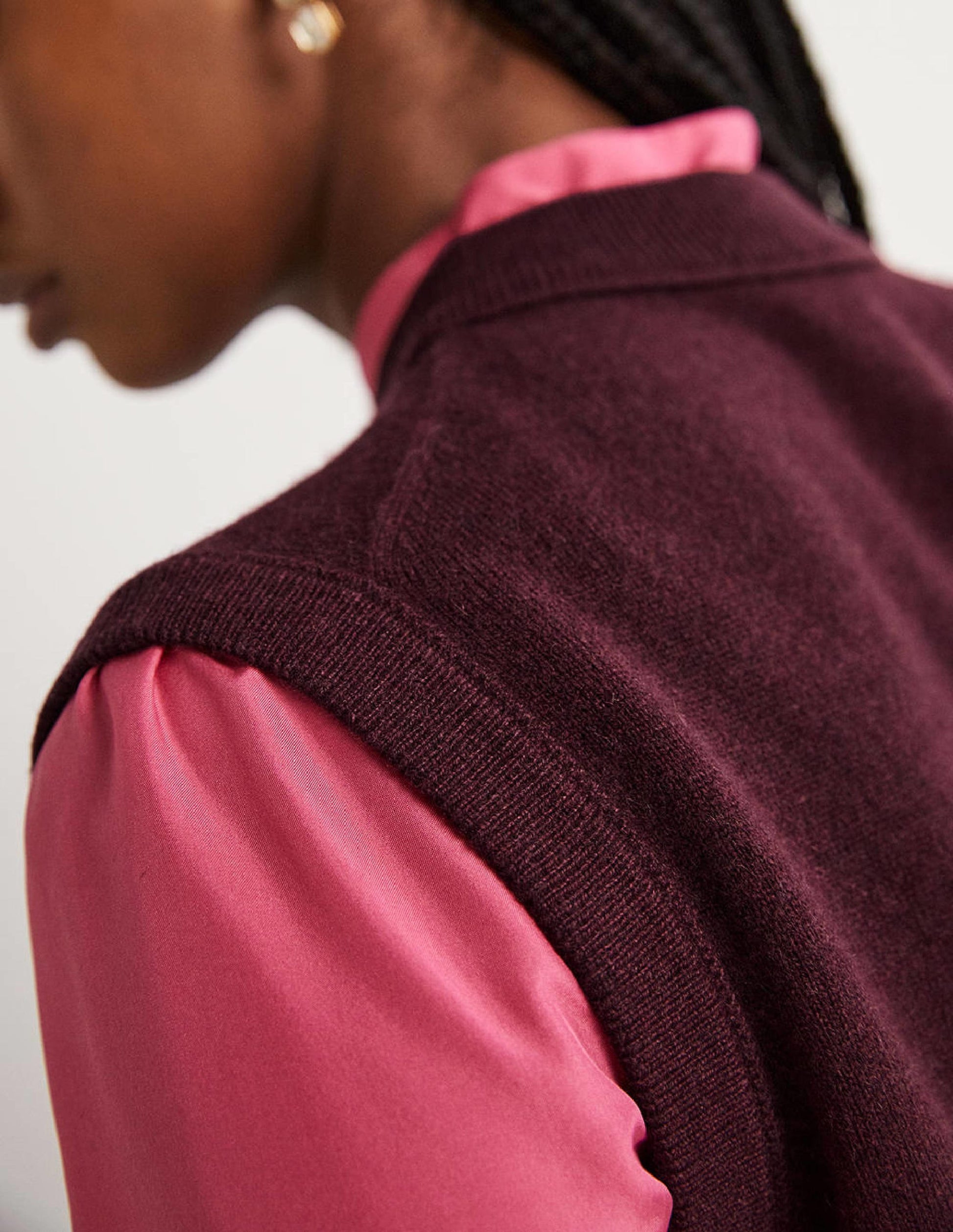 Cashmere Crew Neck Tank-Mulled Wine Melange-3
