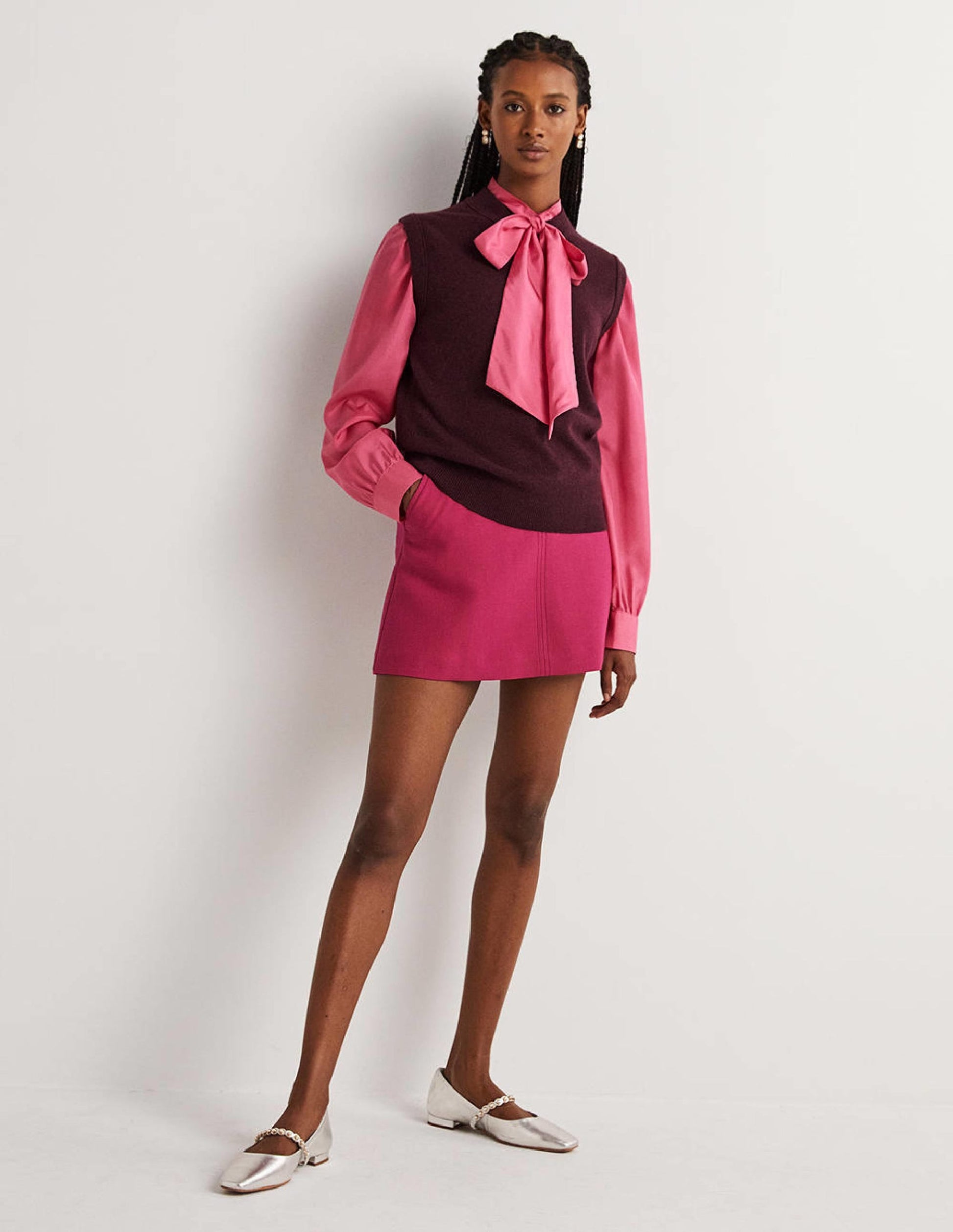 Cashmere Crew Neck Tank-Mulled Wine Melange-6