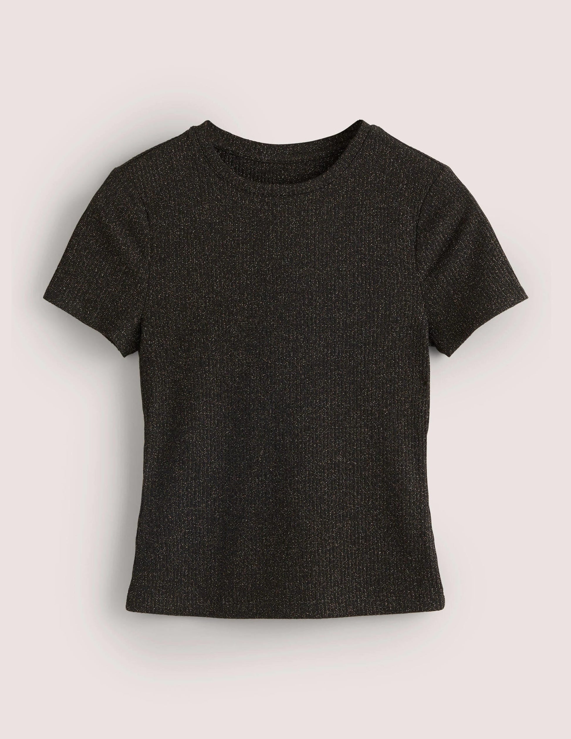 Sparkle Shrunken T-Shirt-Black/Gold Sparkle-6