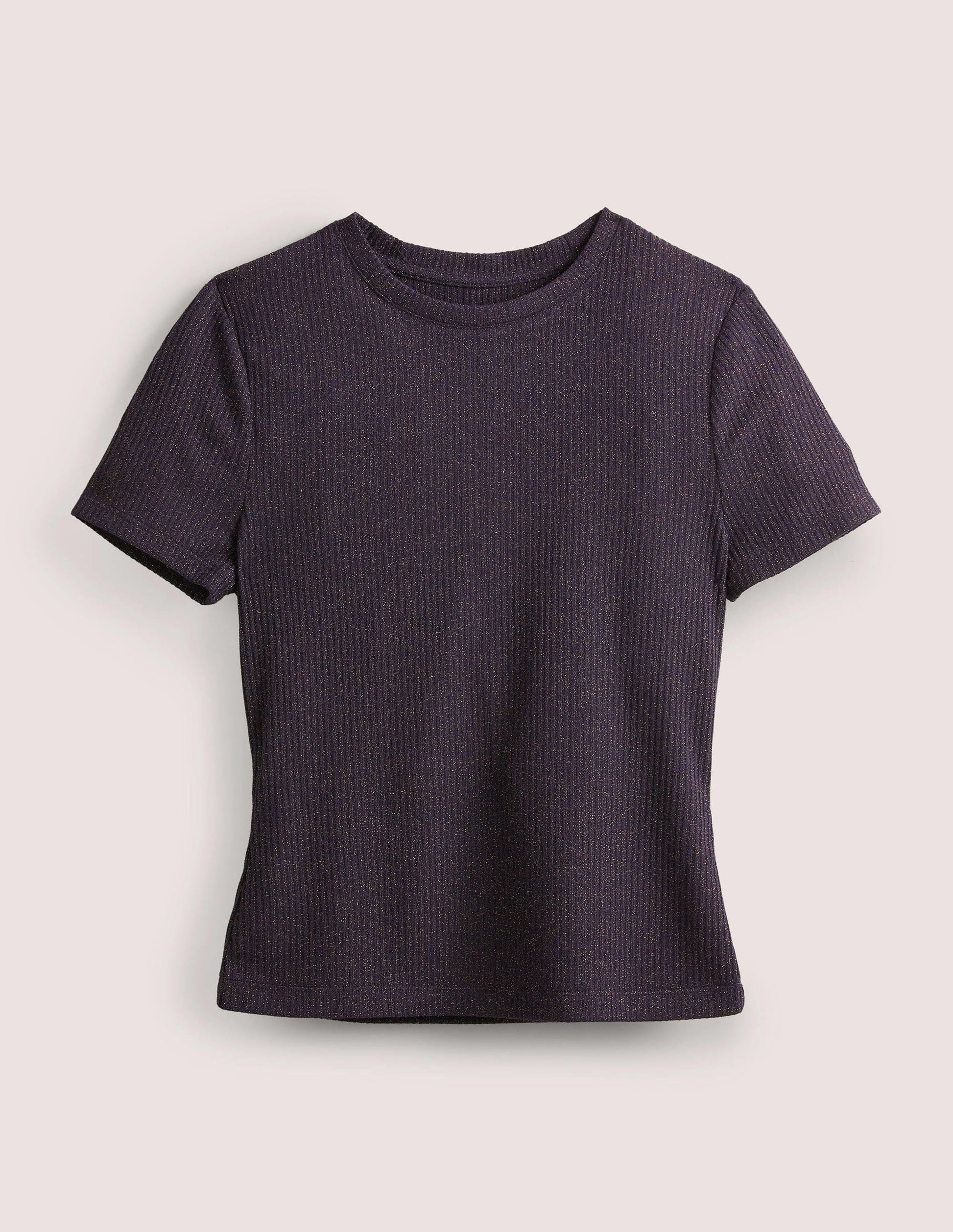 Sparkle Shrunken T-Shirt-Navy/Copper Sparkle-5