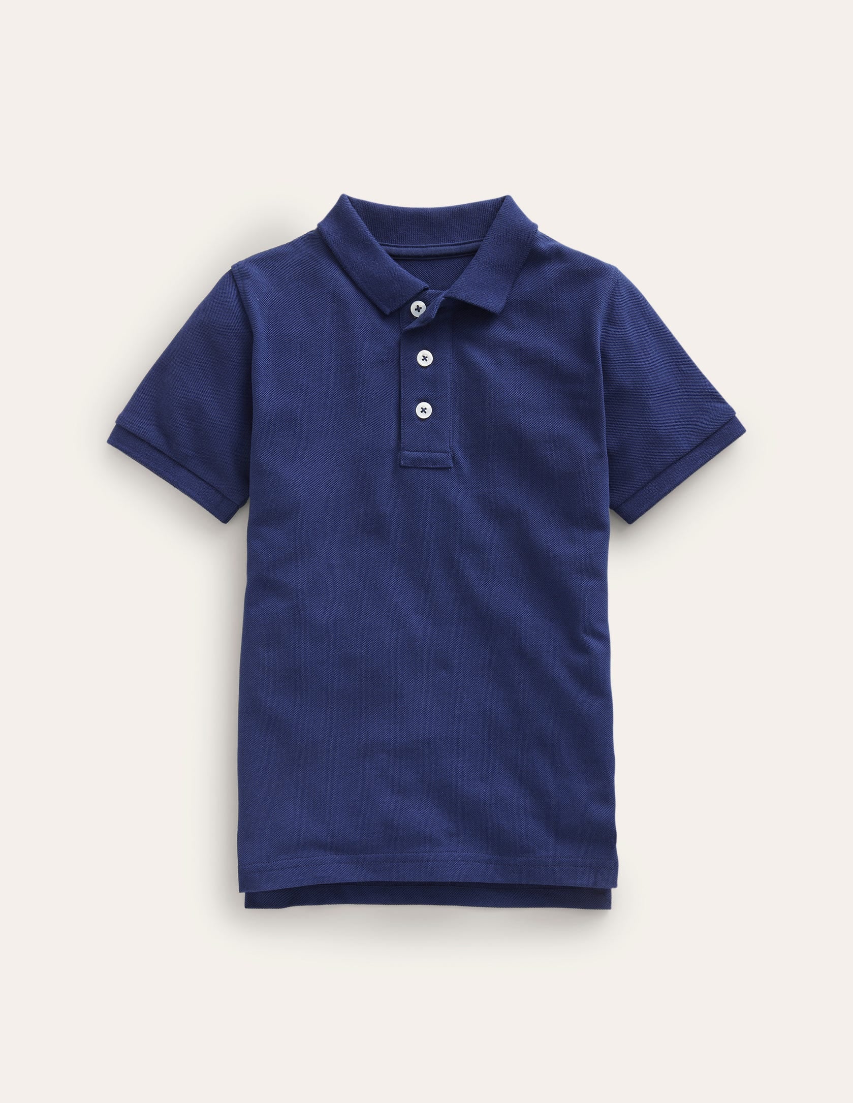 Piqué Polo Shirt-College Navy-1