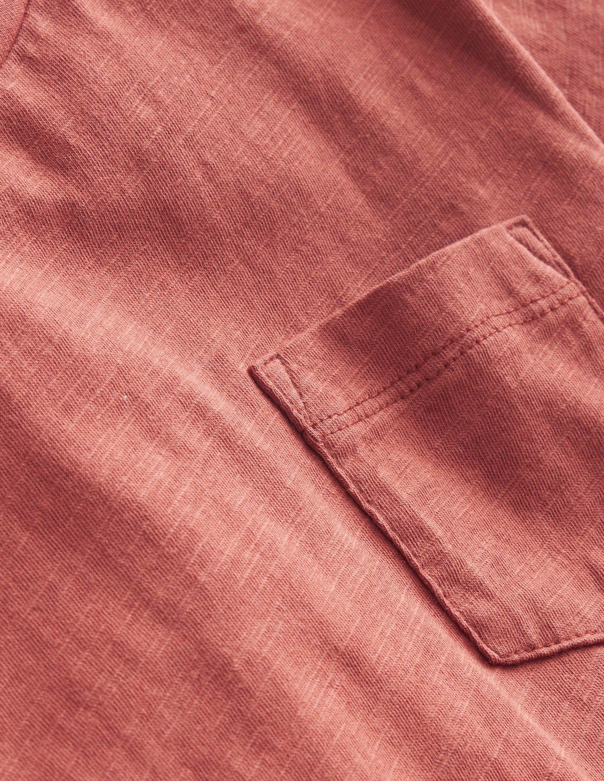 Long-sleeved Washed T-shirt-Roasted Chestnut Brown-3