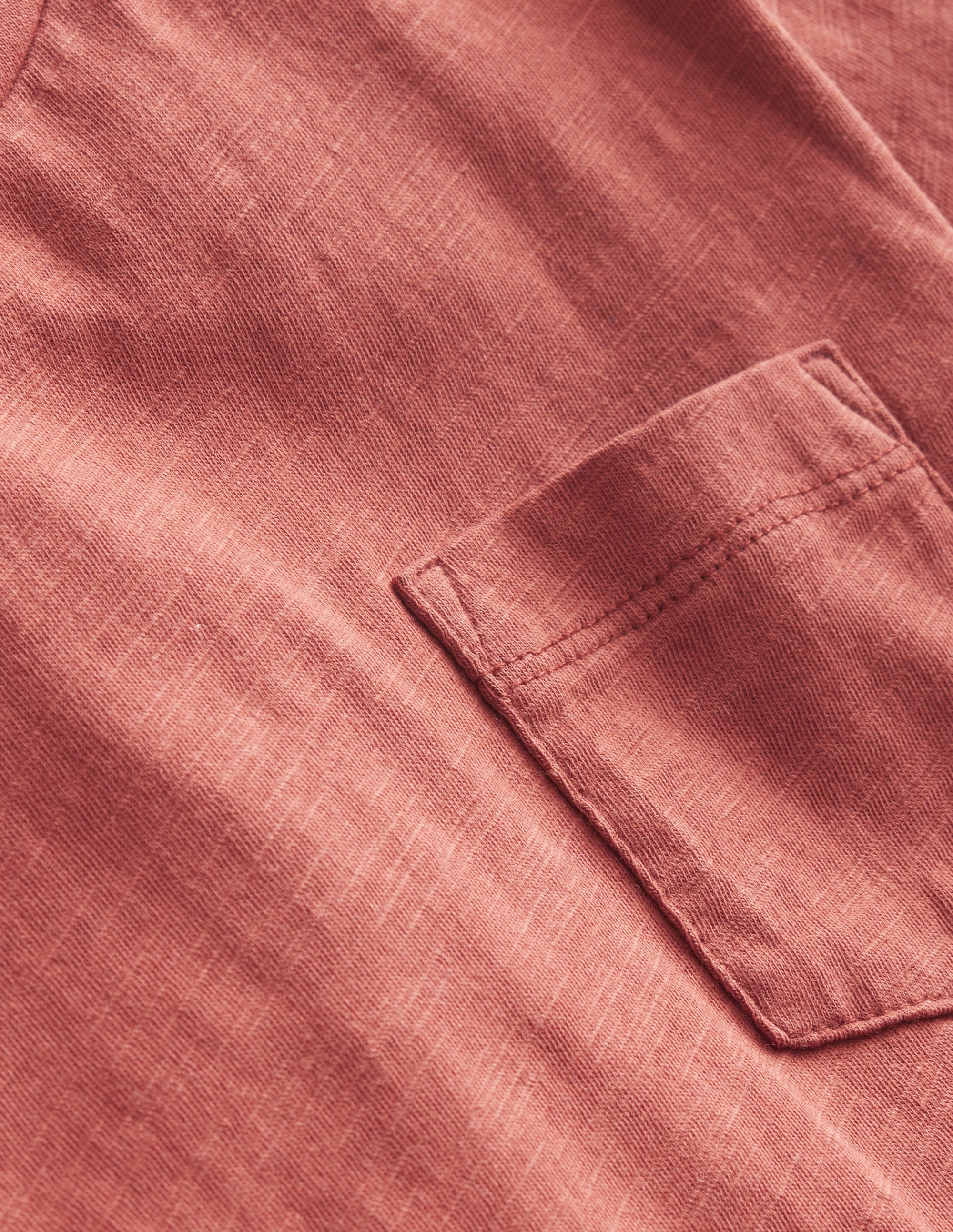 Long-sleeved Washed T-shirt-Roasted Chestnut Brown - Image 3