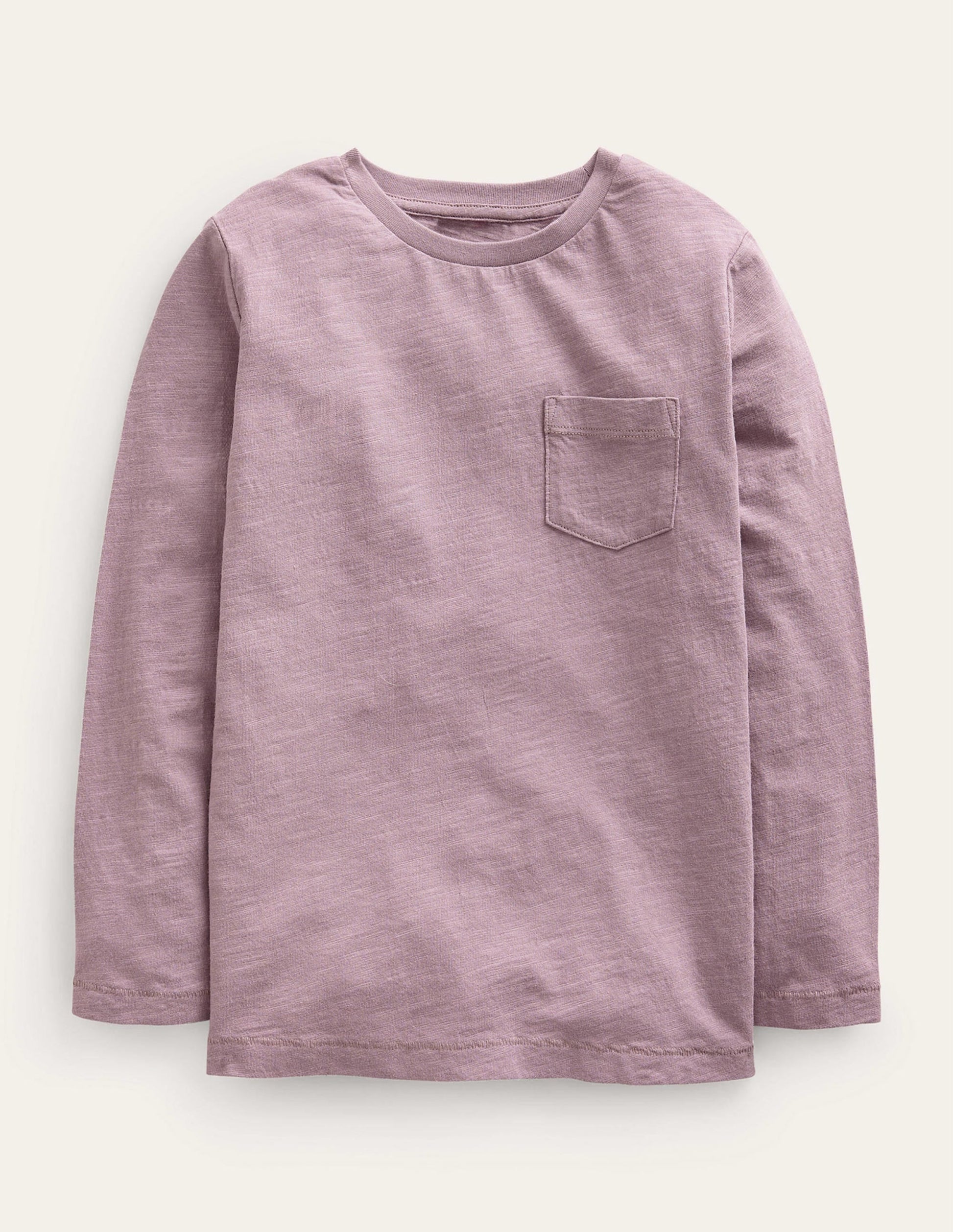 Long-sleeved Washed T-shirt-Lilac-1