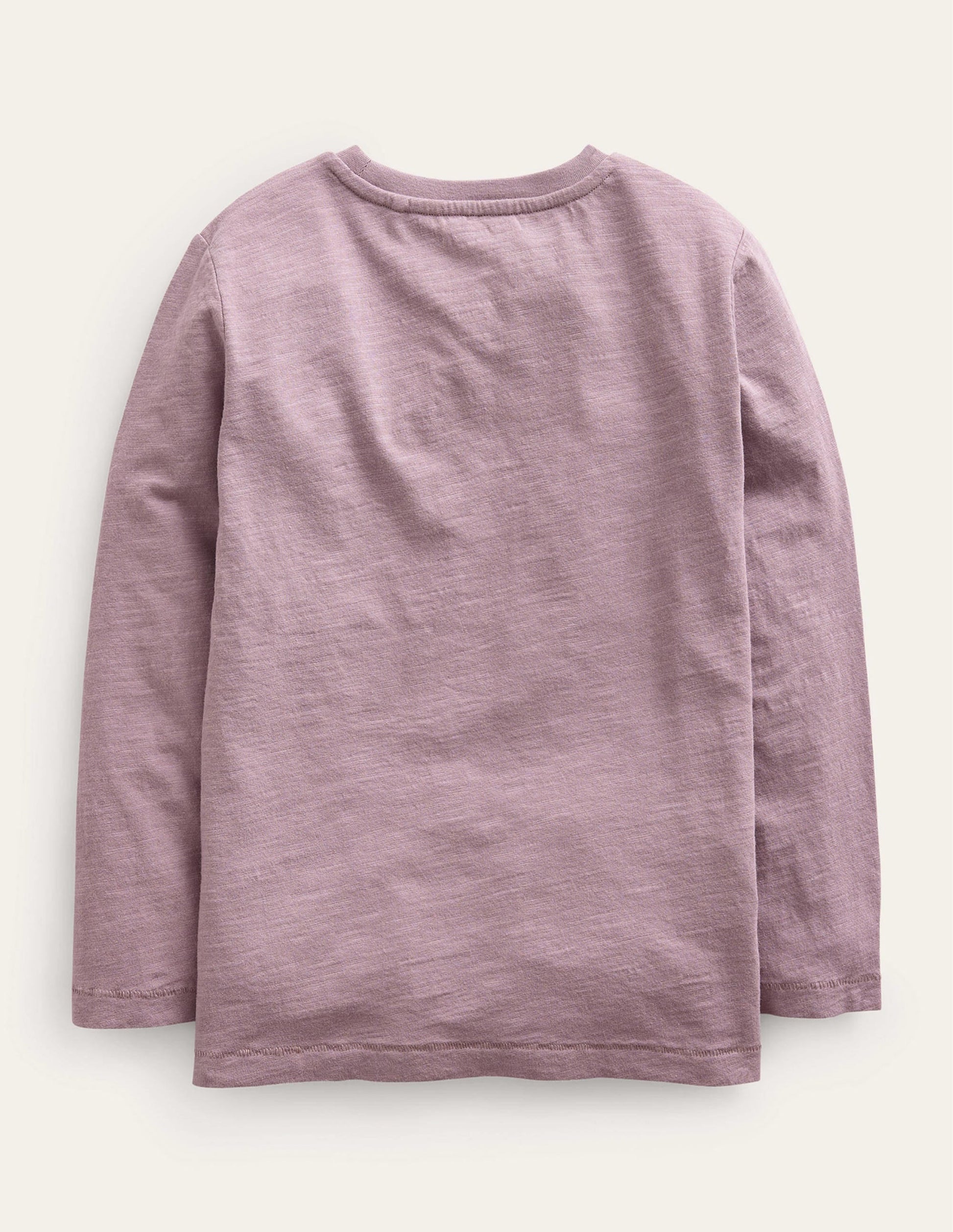 Long-sleeved Washed T-shirt-Lilac-2