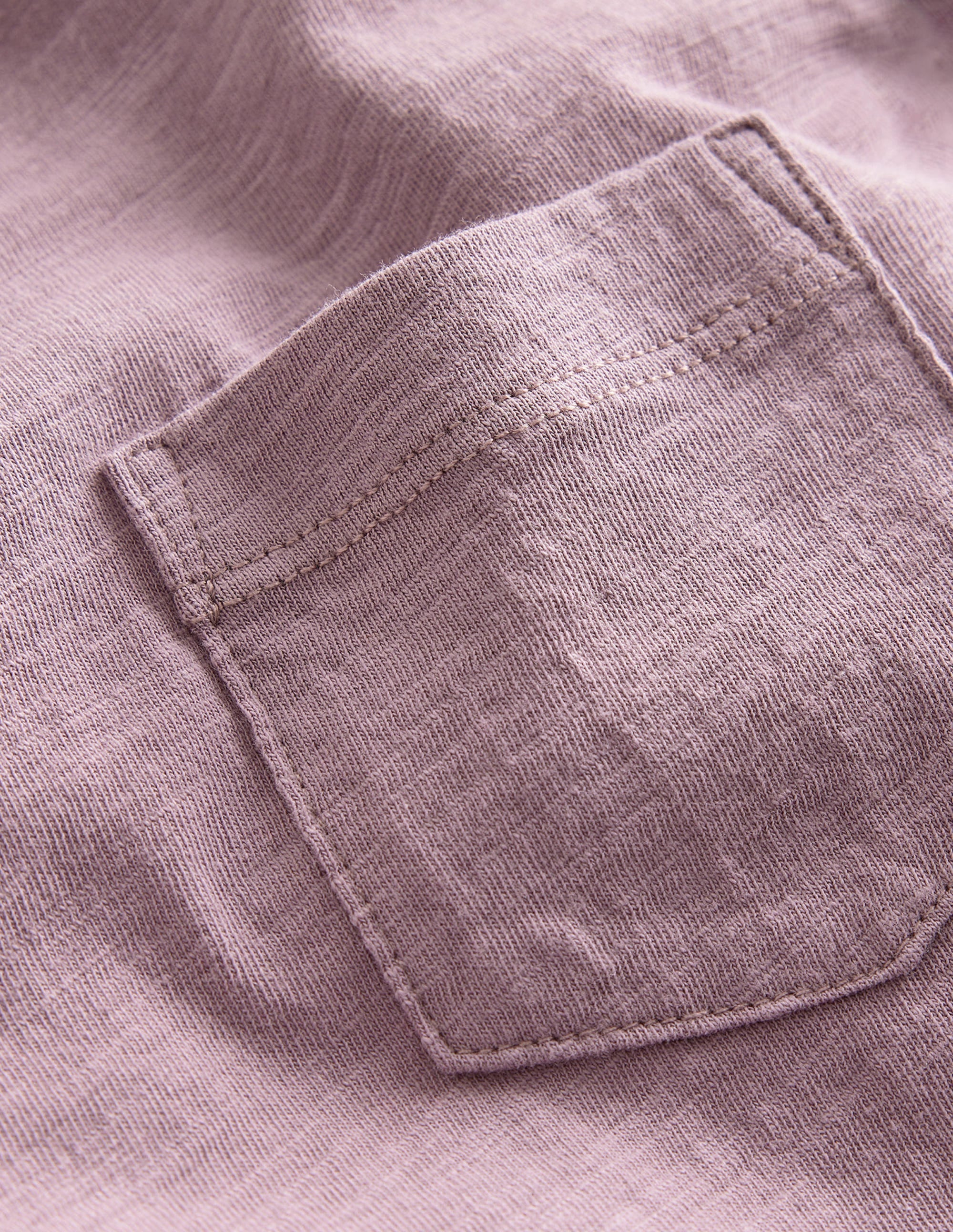 Long-sleeved Washed T-shirt-Lilac - Image 3