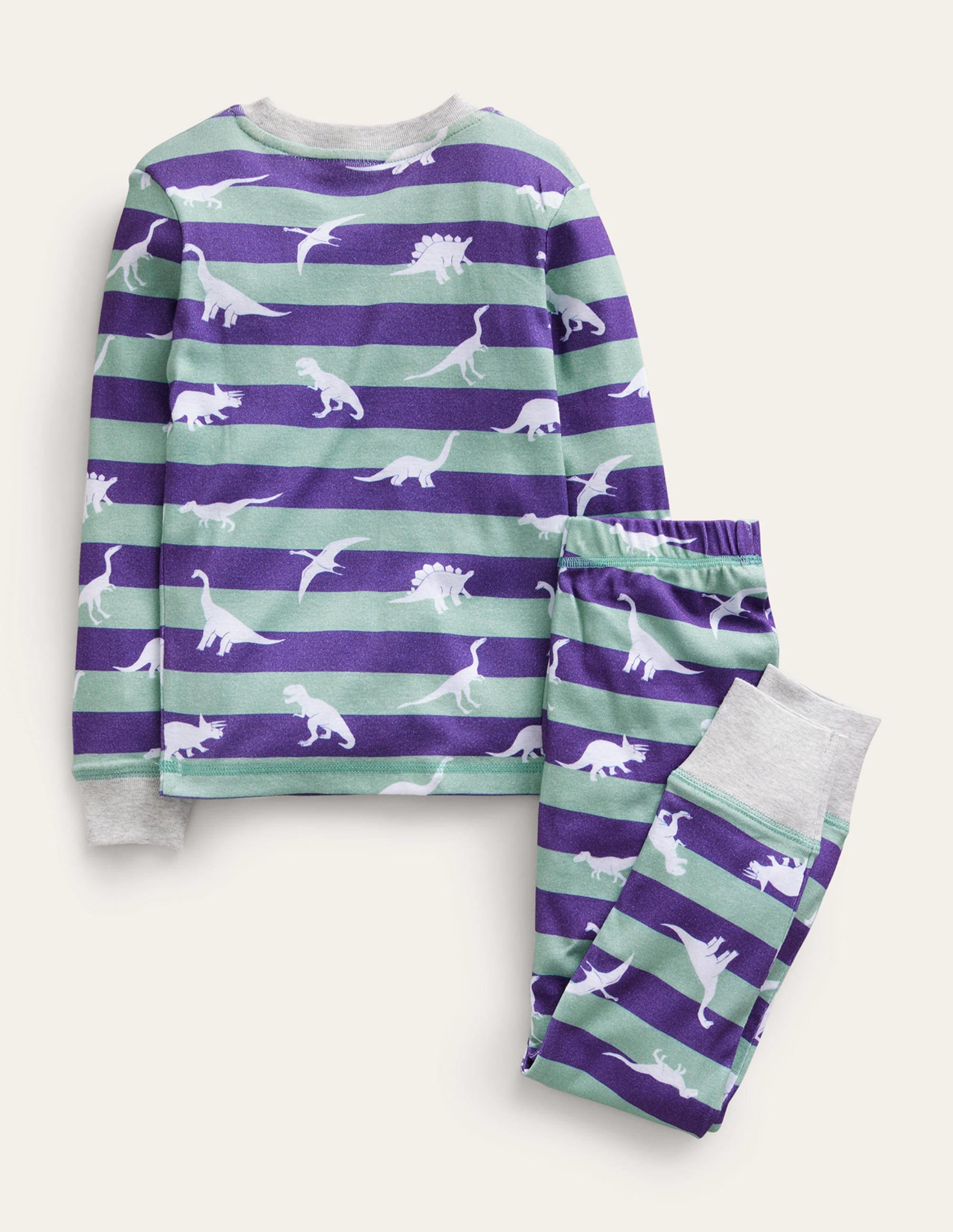 Single Glow-in-the-dark Pyjama-Green Smoke Dinosaurs - Image 2