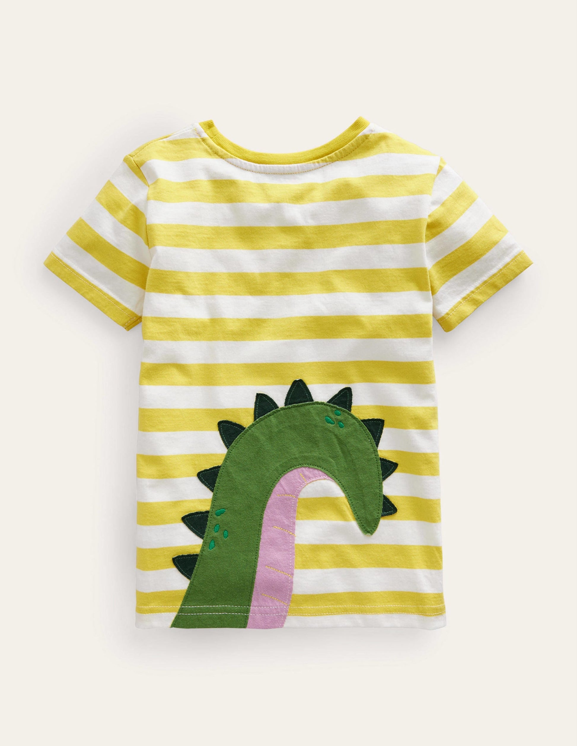 Front & Back Appliqué T-shirt-Green Crocodile-2