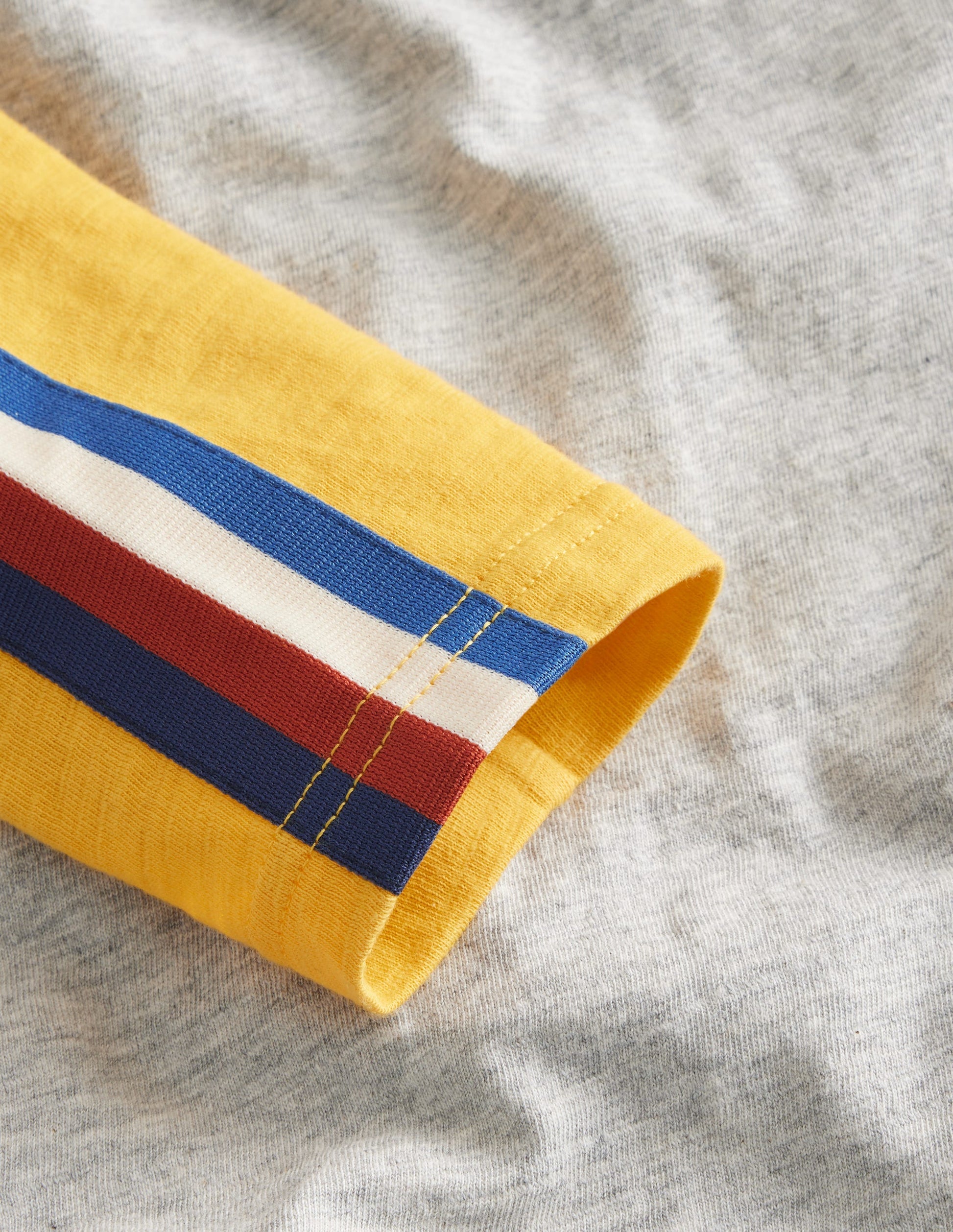 Hooded Raglan T-shirt-Grey Marl/Honeycomb Yellow-3