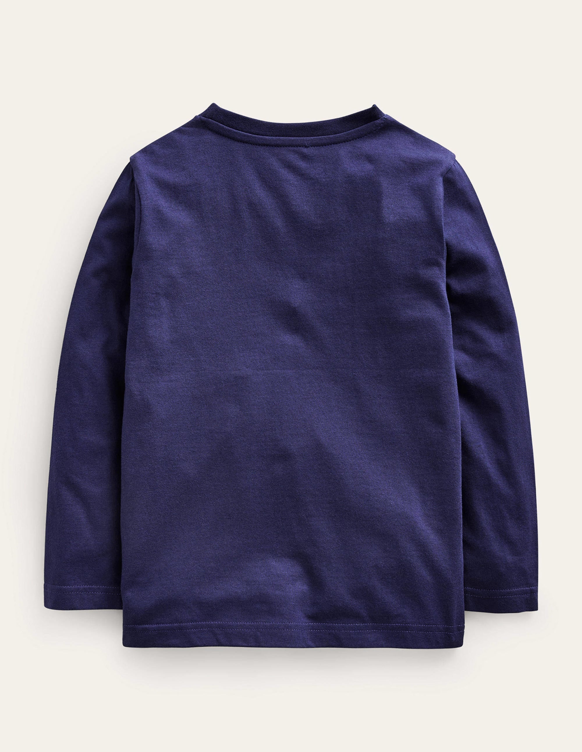 Dinosaur Appliqué T-shirt-College Navy Dino - Image 2